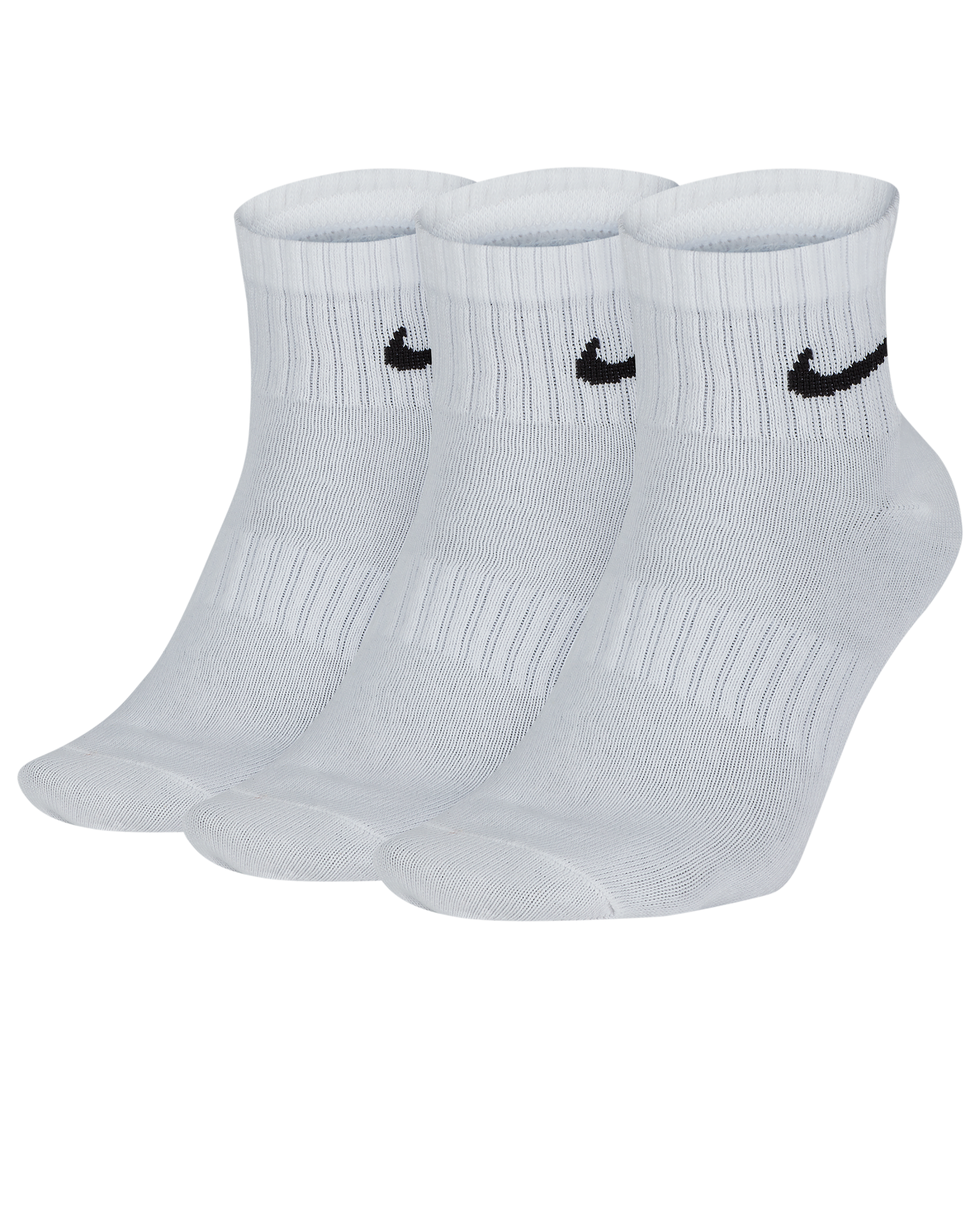 Nike Everyday Lightweight Training Ankle Socks (3 Pairs) - White/Black