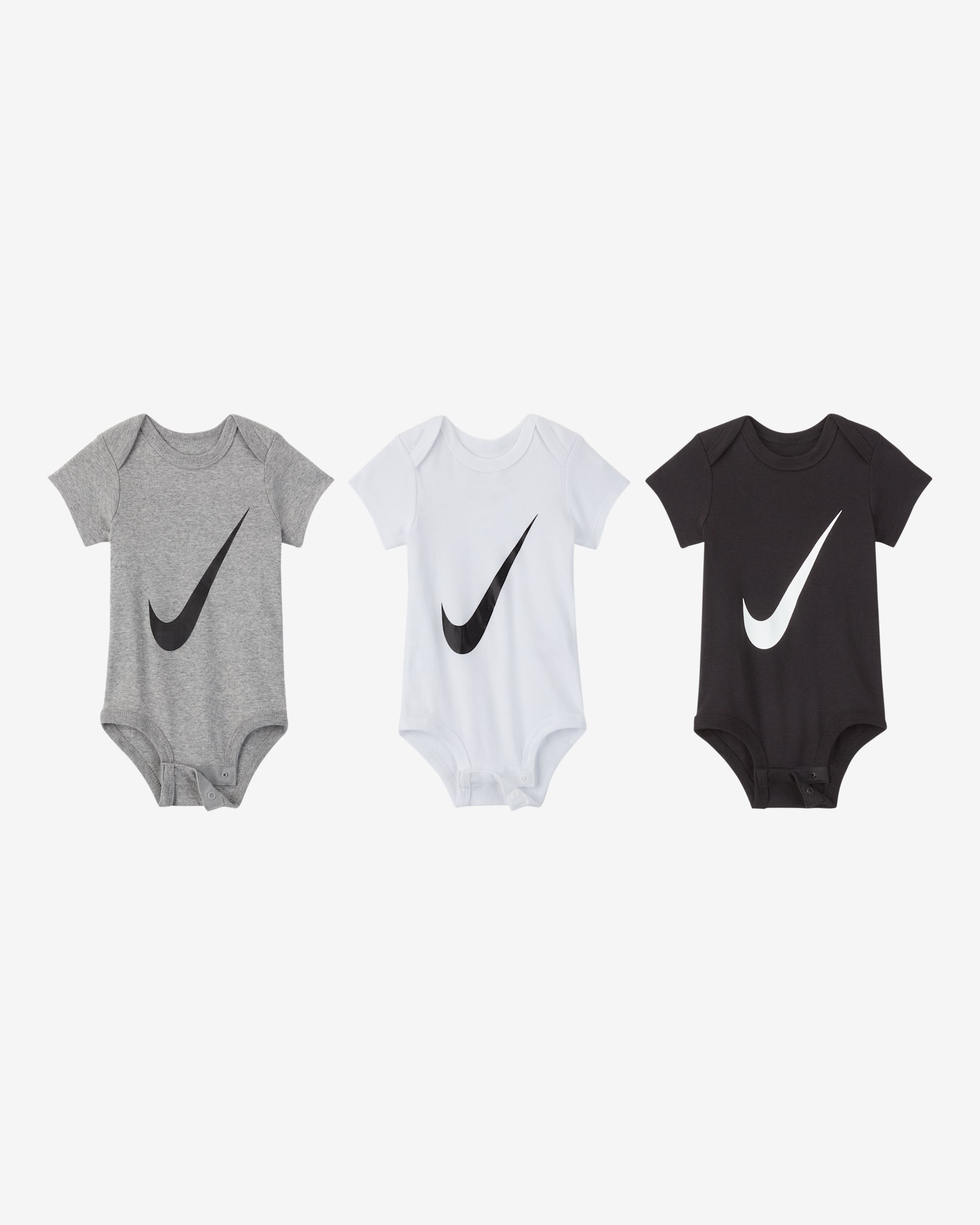 Nike Baby (0–6M) Bodysuit Set (3-Pack) - White