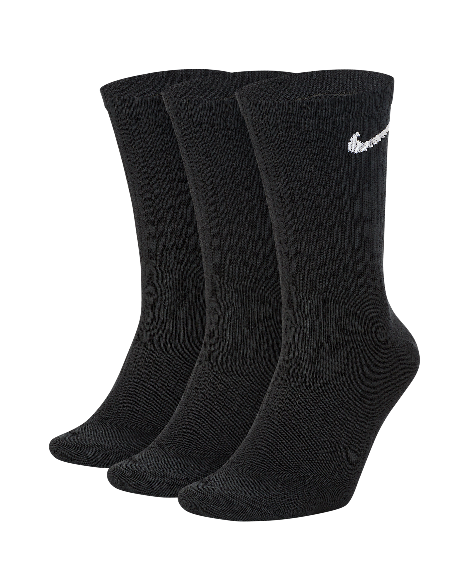 Nike Everyday Lightweight Training Crew Socks (3 Pairs) - Black/White