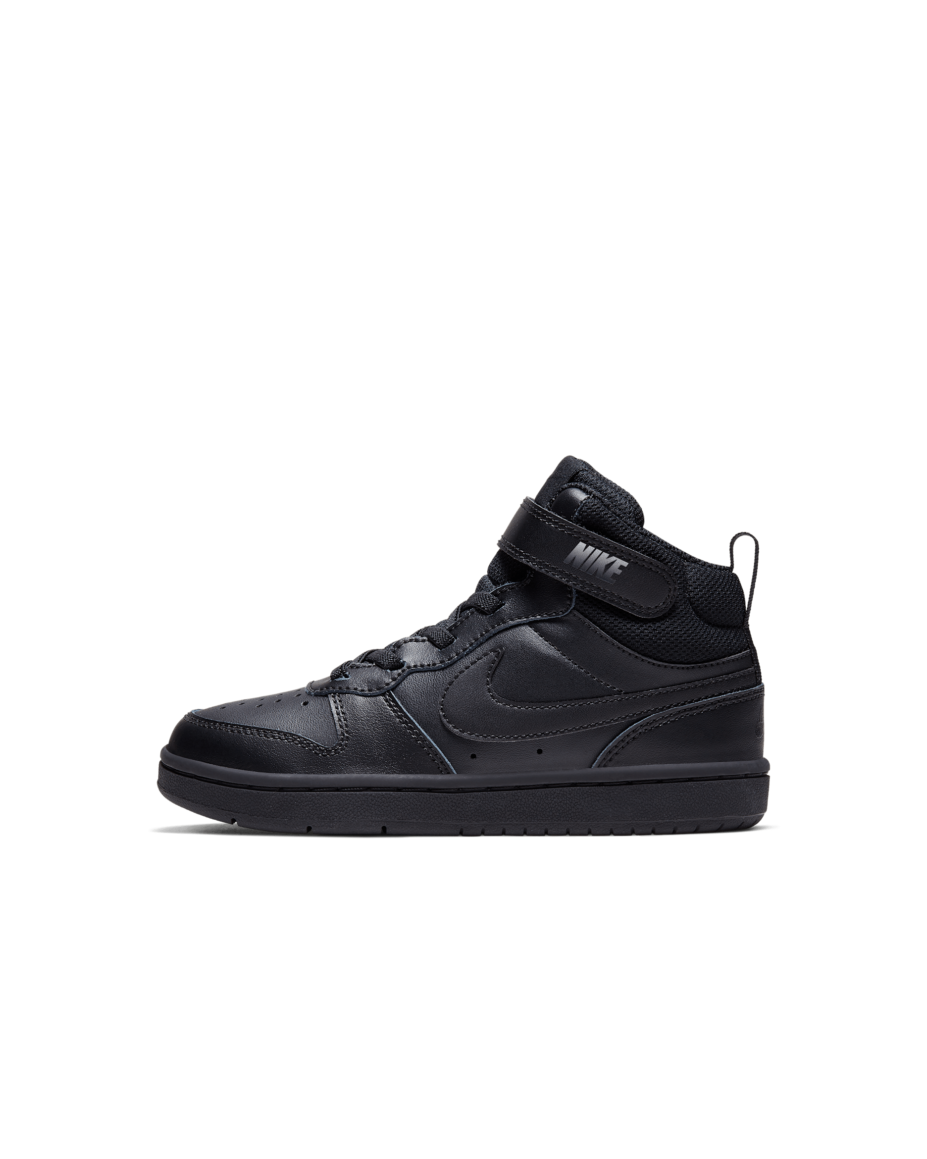 Nike Court Borough Mid 2 Küçük Çocuk Ayakkabısı - Siyah/Siyah/Siyah