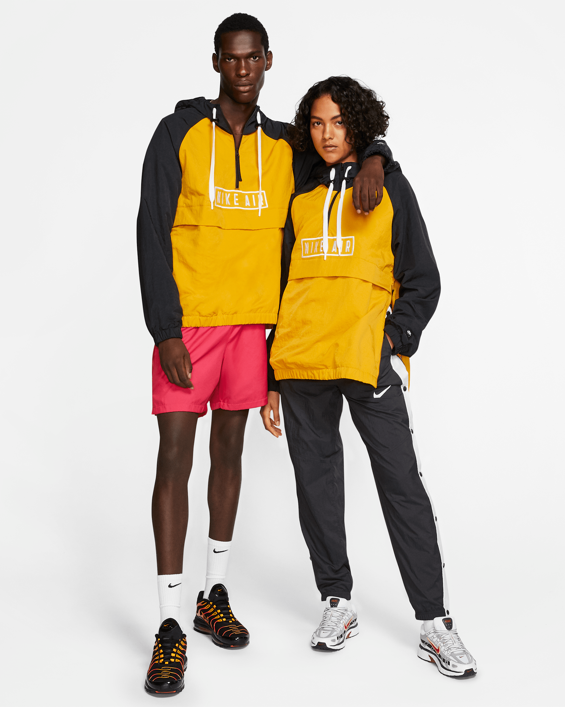 Nike Air vevd jakke - Dark Sulfur/Dark Sulfur/Svart/Hvit