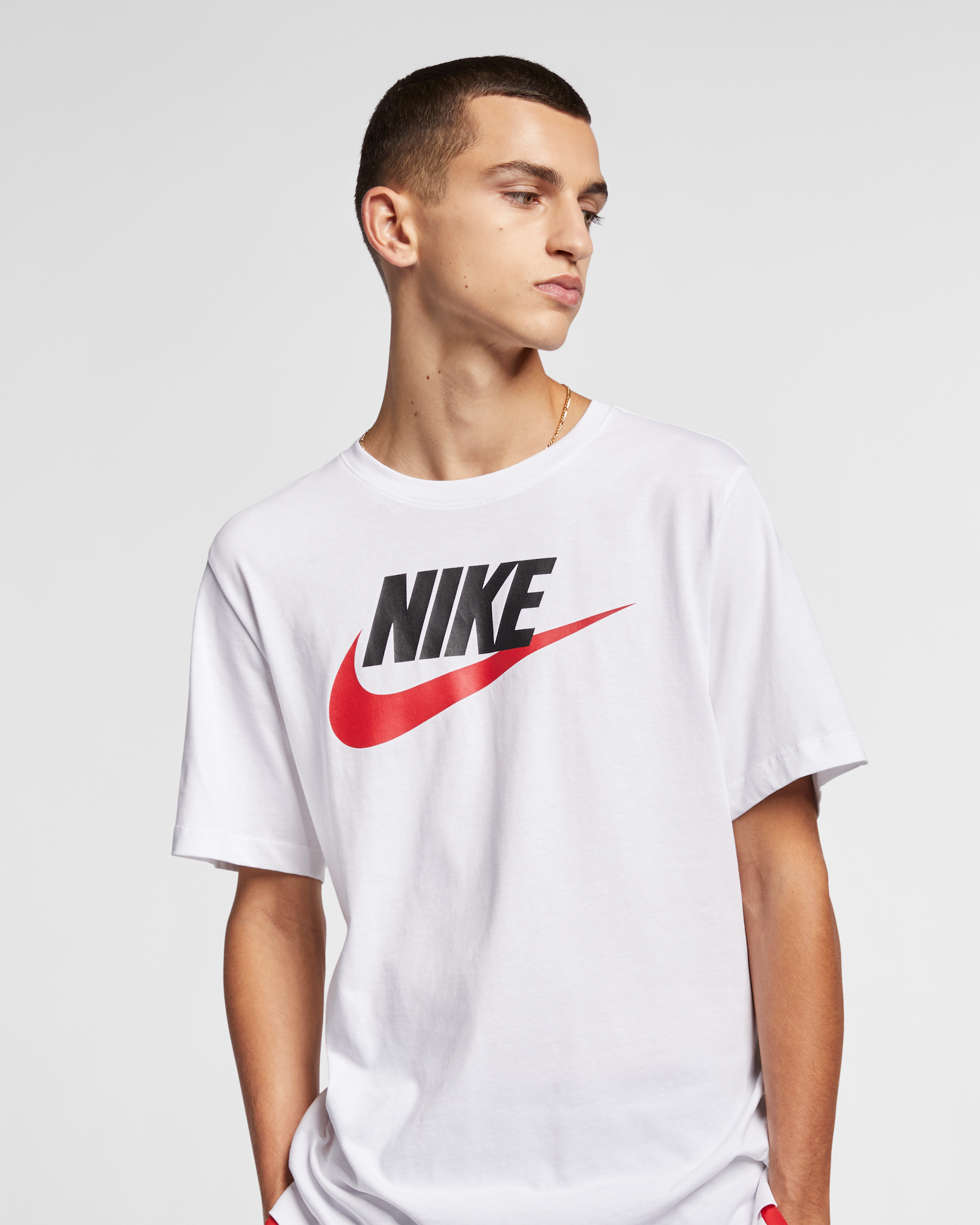 Nike Sportswear Men's T-Shirt - White/Black/University Red
