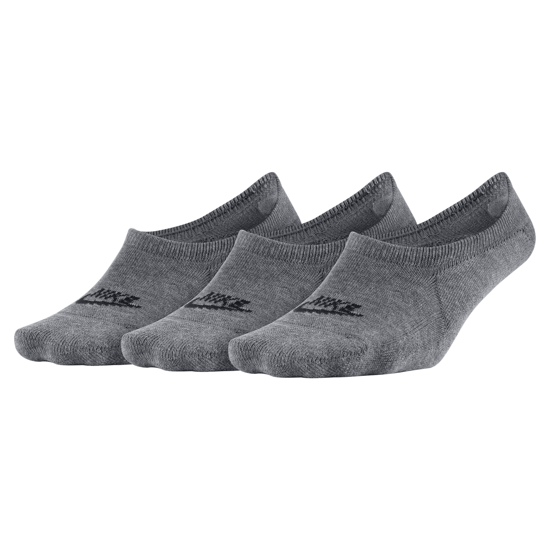 Nike Sportswear Footie Socks (3 Pair) - Carbon Heather/Black