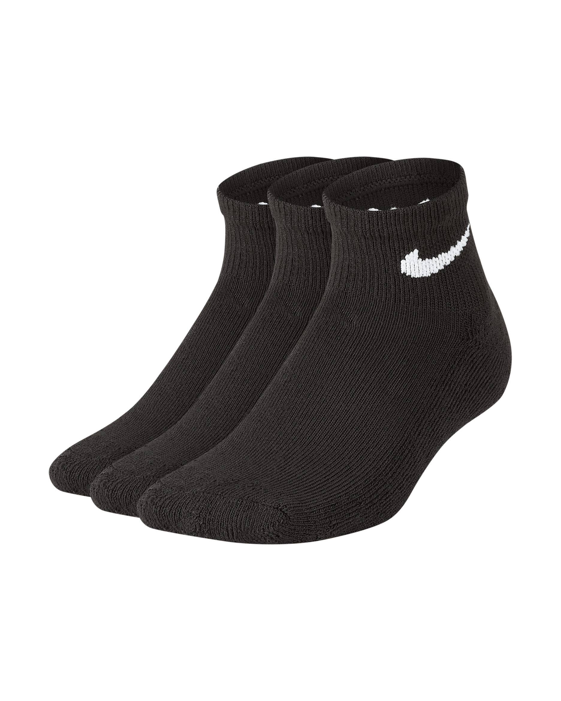 Κάλτσες μέχρι τον αστράγαλο Nike Basics για μικρά παιδιά (τρία ζευγάρια) - Μαύρο