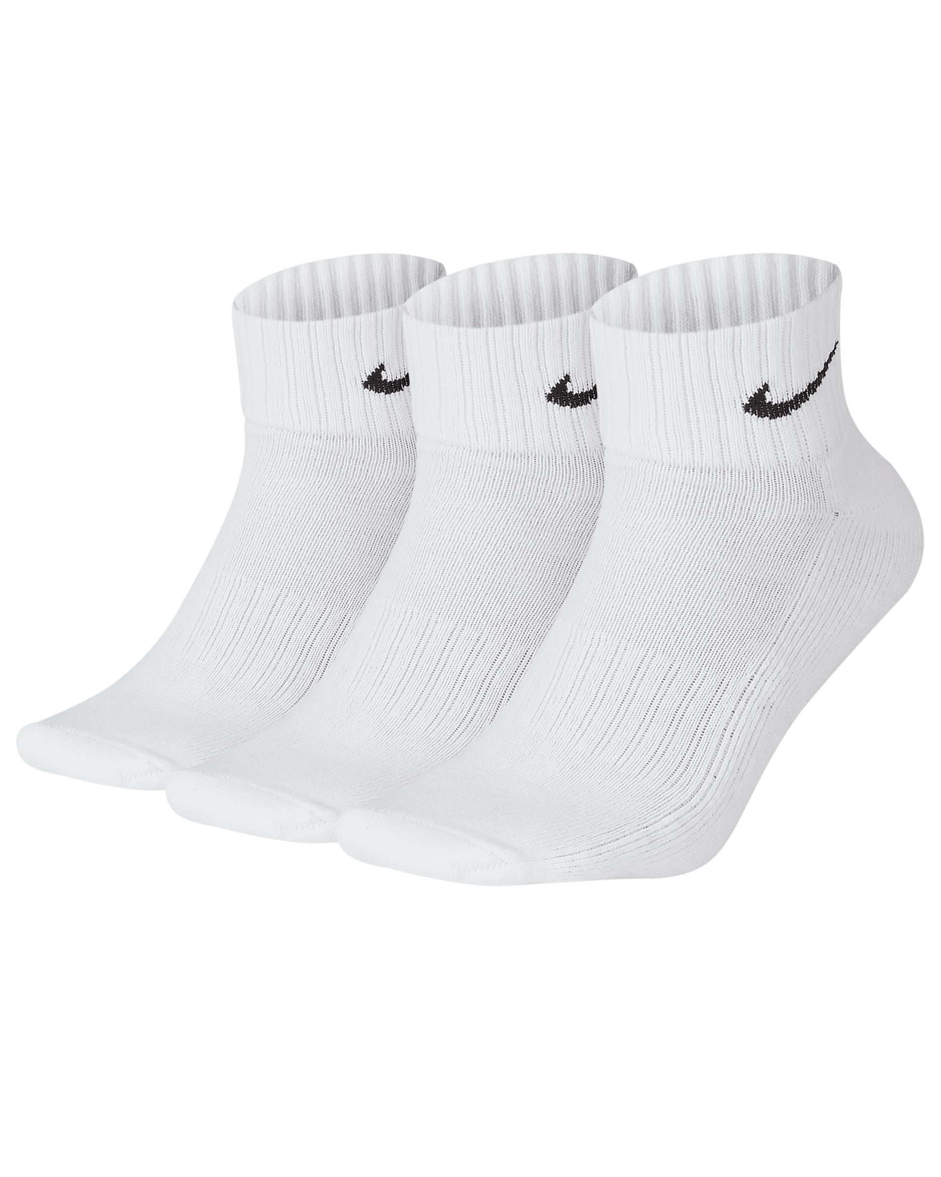 Nike Cushioned Ankle Socks (3 Pairs) - White/Black