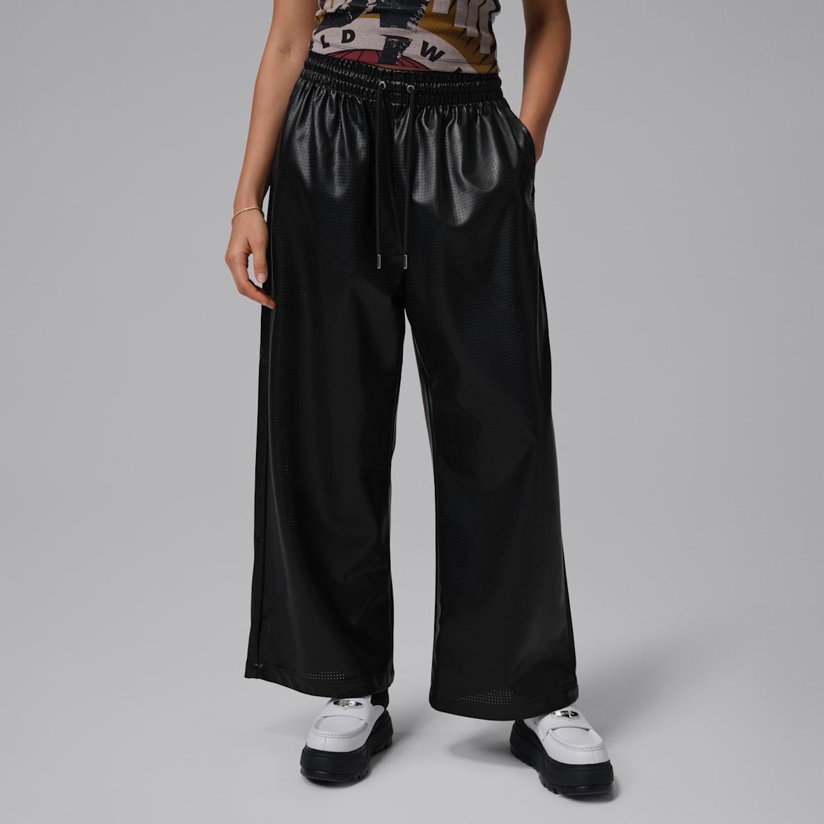 Jordan Flight — Women's Faux-Leather Trousers
