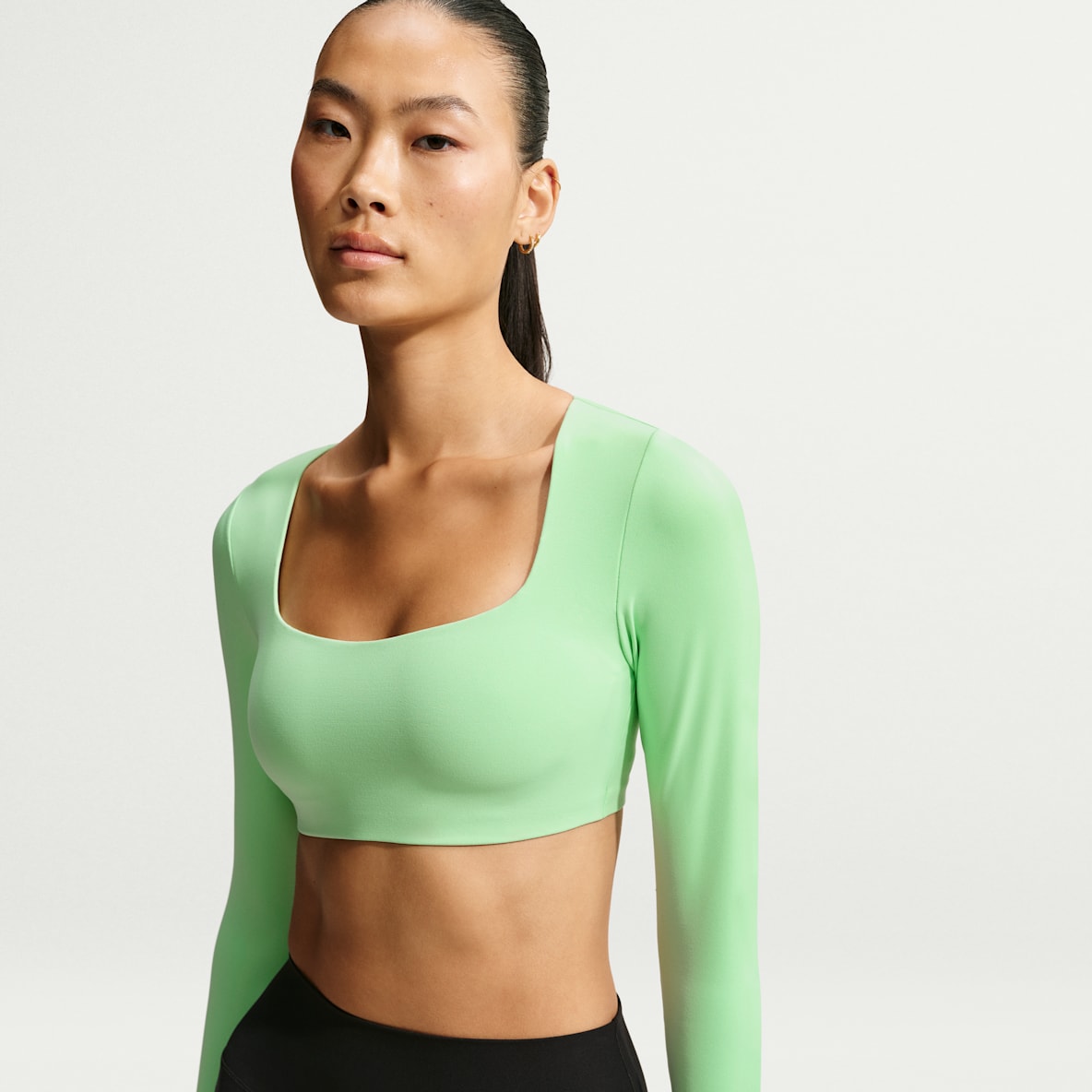 Nike Zenvy — Women's Light-Support Padded Long-Sleeve Sports Bra