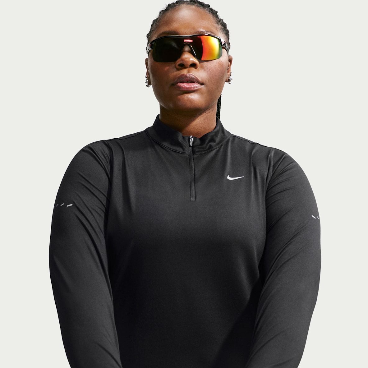 Nike Swift — Women's Dri-FIT UV 1/4-Zip Running Top (Plus Size)