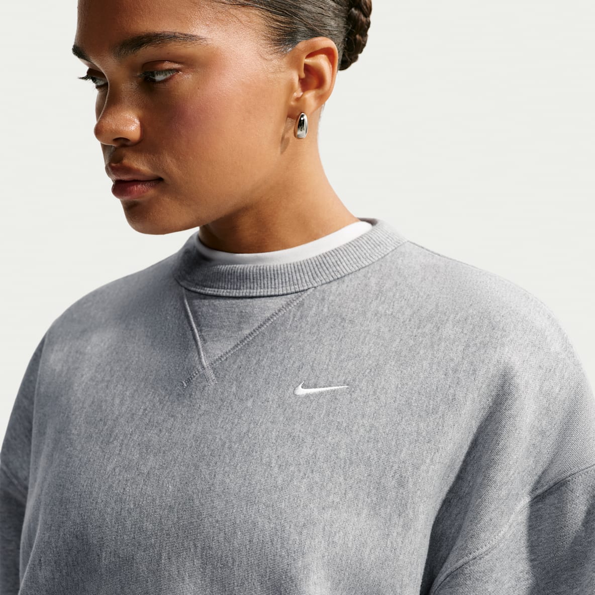 Nike Studio Fleece Heavyweight — Women's Oversized Crew