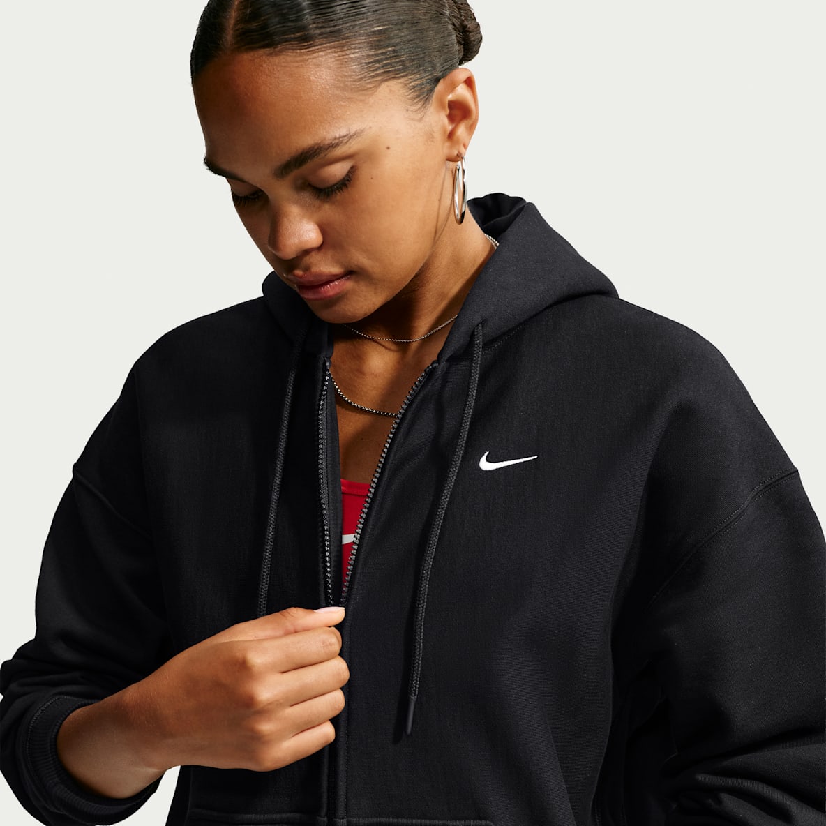 Nike Studio Fleece Heavyweight — Women's Oversized Full-Zip Hoodie