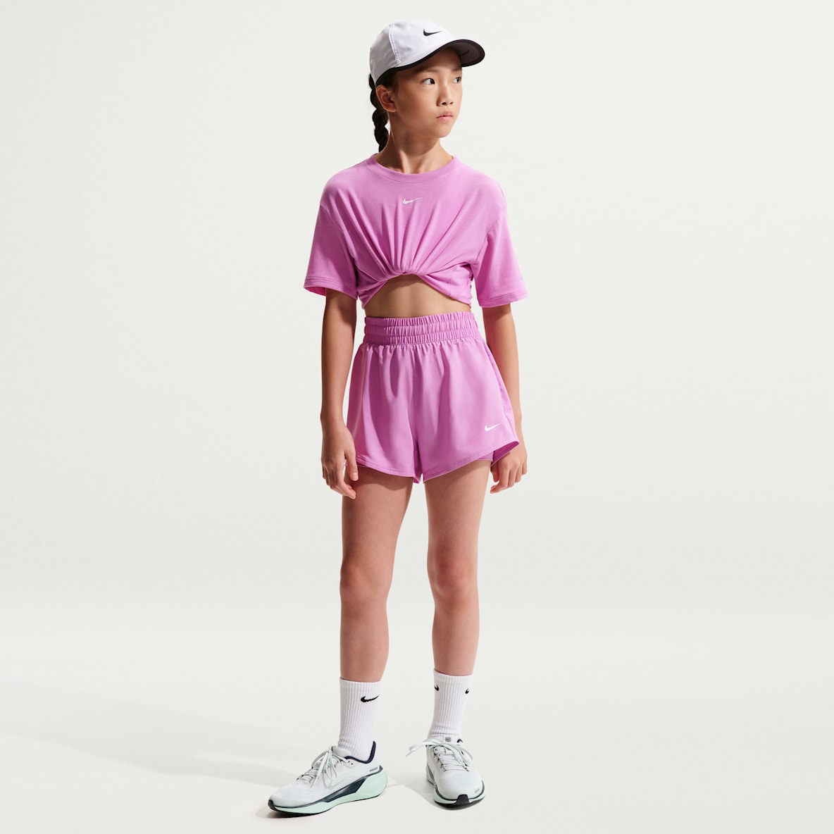 Nike One Shorts Dri-FIT de 8 cm 2 en 1 para niña