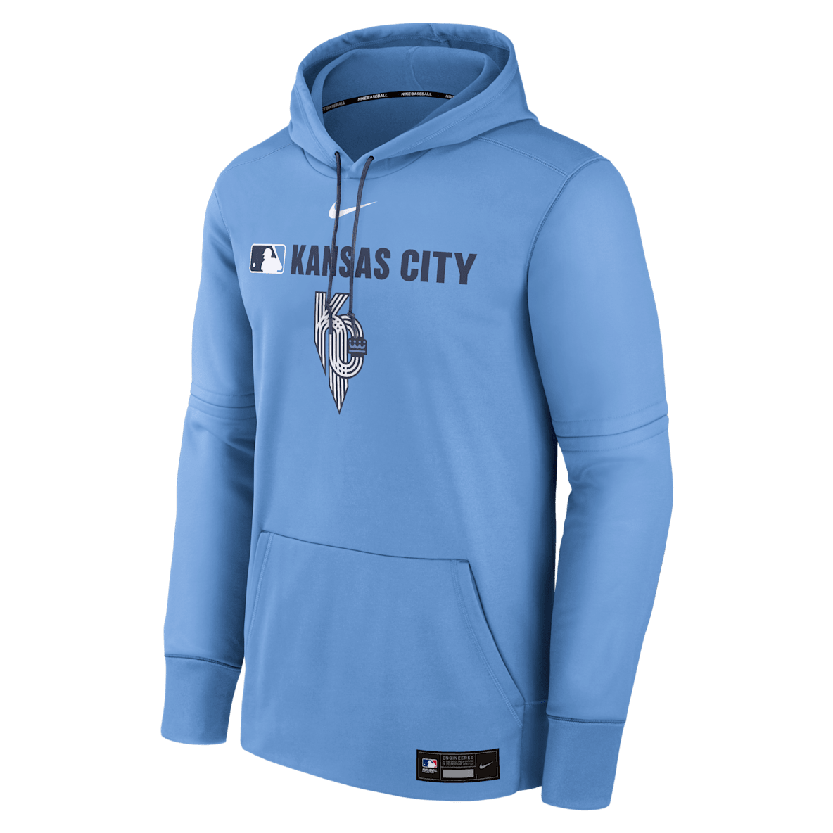 Kansas City Royals Authentic Collection City Connect Kansas City Royals Authentic Collection City Connect Men's Nike Therma MLB Pullover Hoodie
