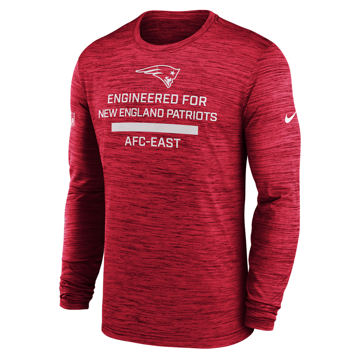 New England Patriots Sideline Team Issue Velocity Playera de manga larga Nike Dri-FIT de la NFL para hombre