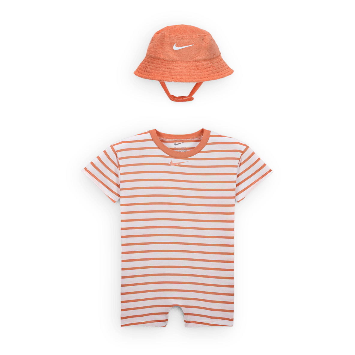 Nike Nike Enterito de manga corta con gorro tipo pescador para bebé (12-24 meses)