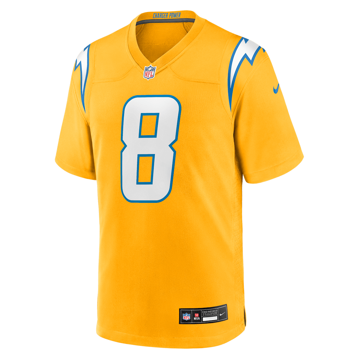 Omarion Hampton Los Angeles Chargers Omarion Hampton Los Angeles Chargers Men's Nike NFL Game Jersey