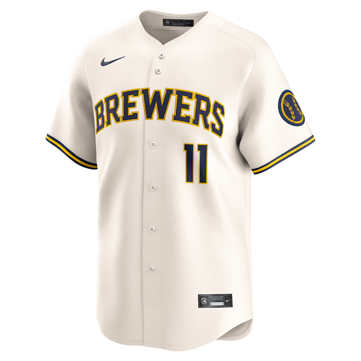 Jackson Chourio Milwaukee Brewers Jackson Chourio Milwaukee Brewers Jersey Nike Dri-FIT ADV de la MLB Limited para hombre