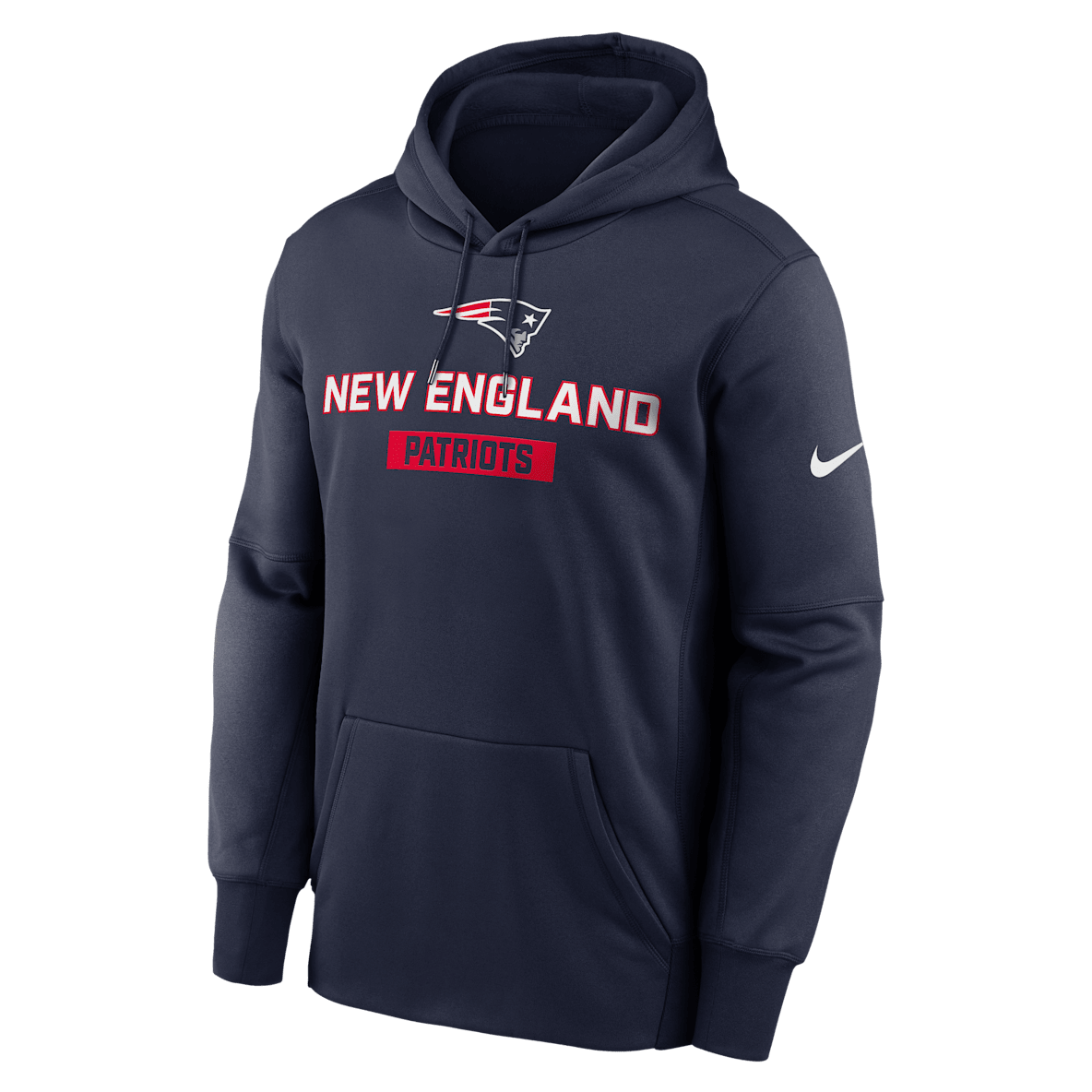 New England Patriots Toss Sweep New England Patriots Toss Sweep Men’s Nike Therma NFL Pullover Hoodie