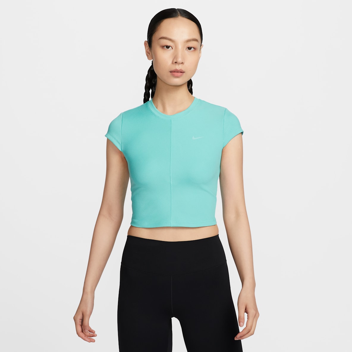 ナイキ ワン フィッテド リブ ナイキ ワン フィッテド リブ ウィメンズ Dri-FIT ショートスリーブ クロップド トップ