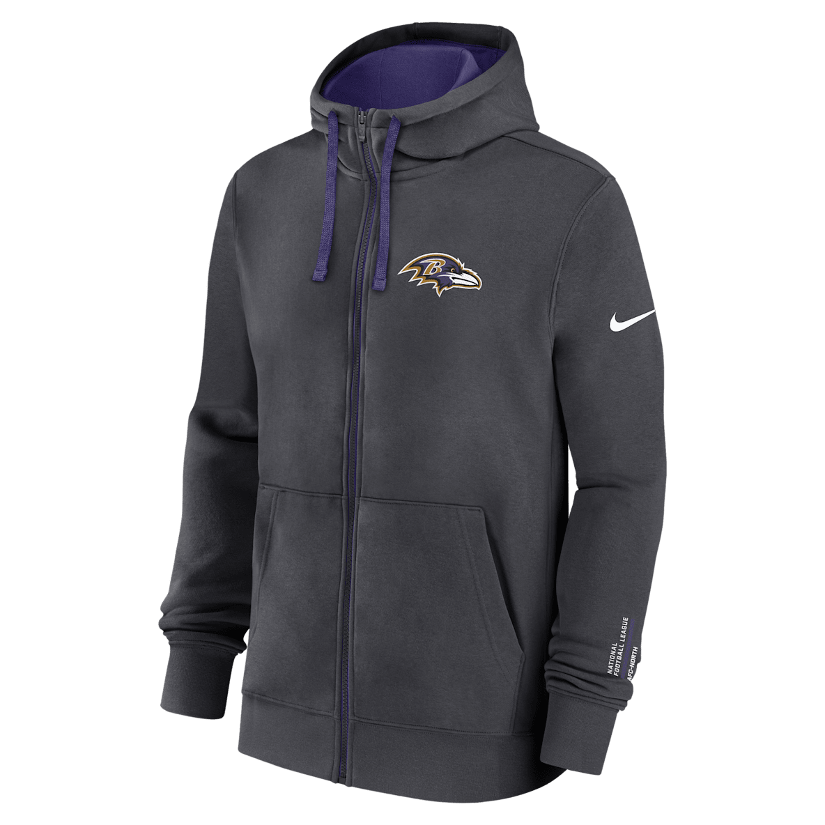 Baltimore Ravens Playbook Page Club Baltimore Ravens Playbook Page Club Men's Nike NFL Full-Zip Hoodie