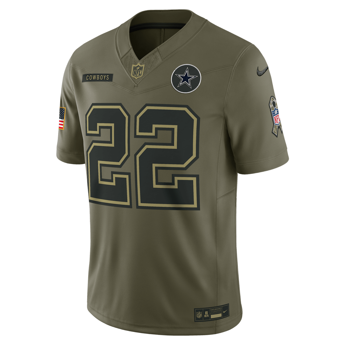 Emmitt Smith Dallas Cowboys Salute to Service Retired Emmitt Smith Dallas Cowboys Salute to Service Retired Men's Nike Dri-FIT NFL Limited Jersey