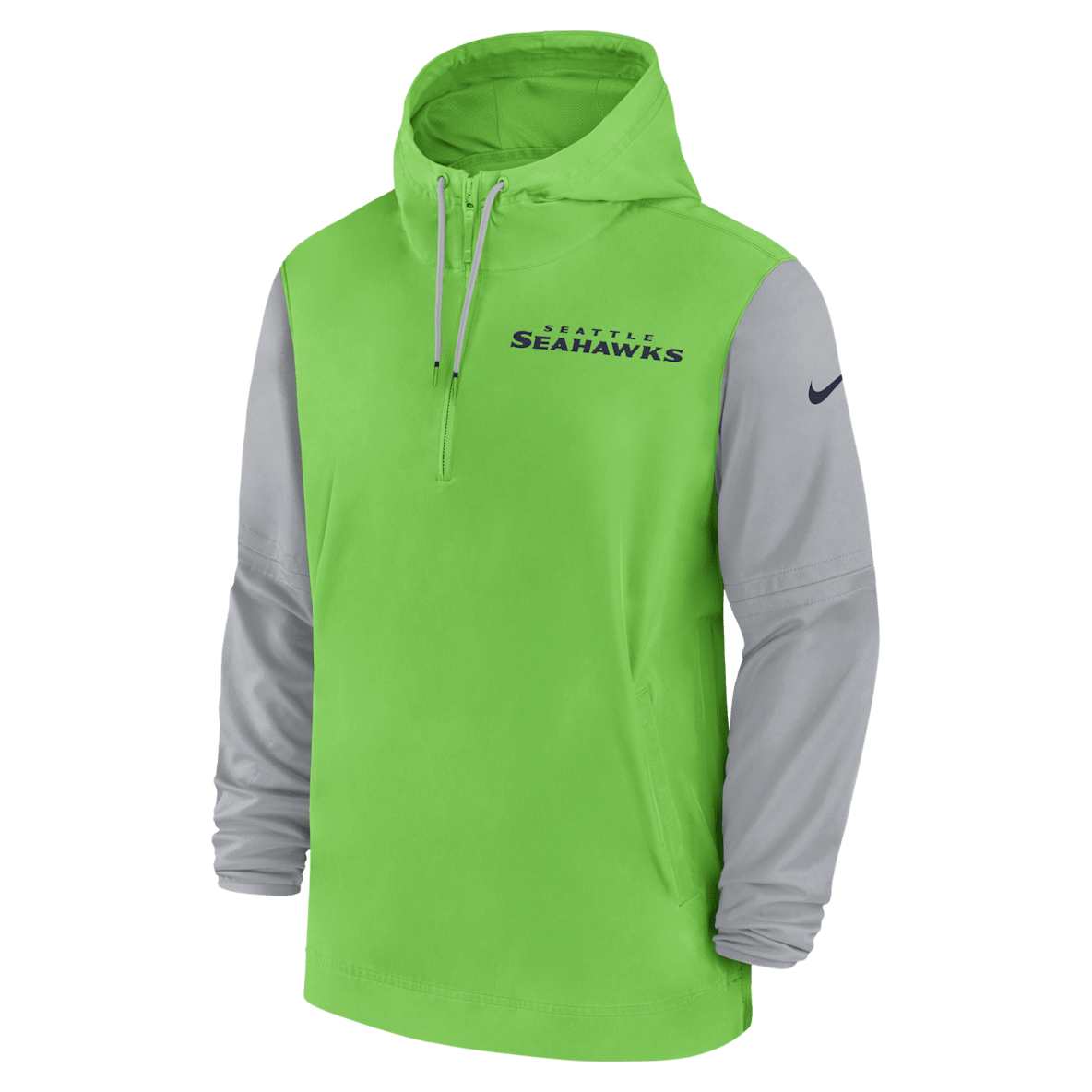 Seattle Seahawks Sideline Pre-Game Player Seattle Seahawks Sideline Pre-Game Player Men's Nike NFL 1/2-Zip Hooded Jacket