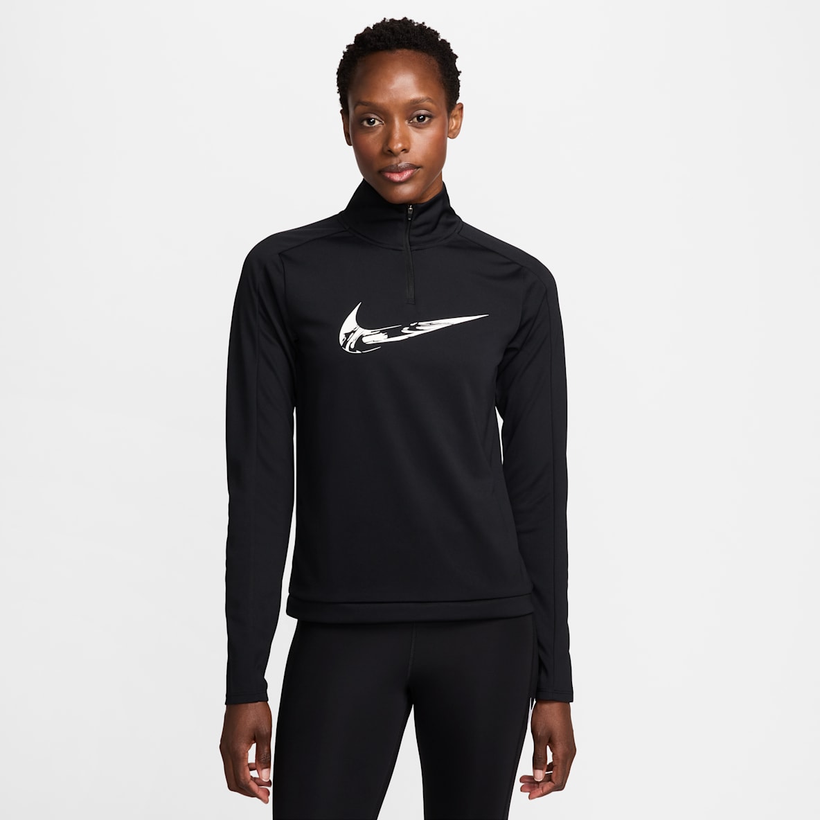 Nike Swoosh Nike Swoosh Capa intermedia de correr Dri-FIT con cierre de 1/4 para mujer