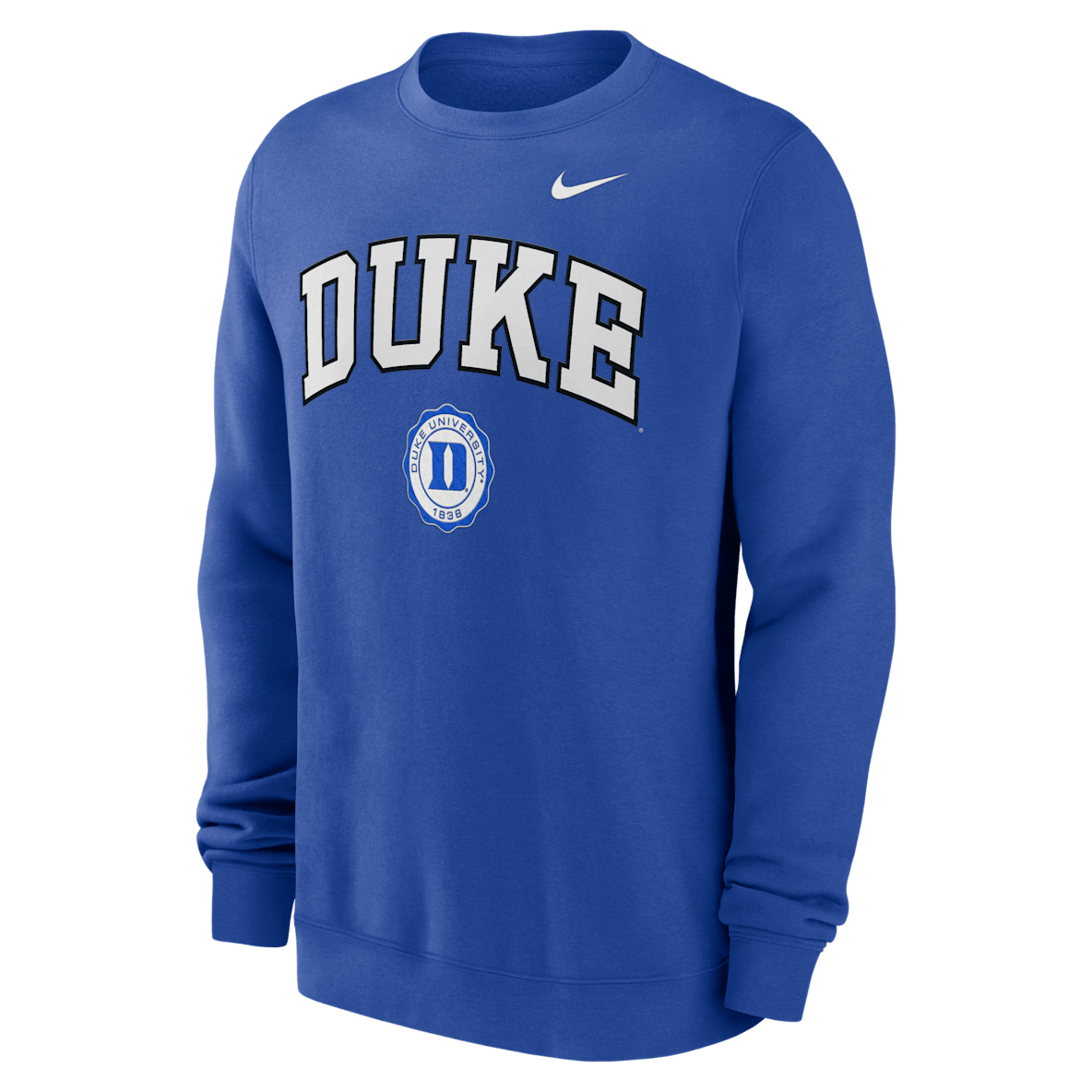 Duke Blue Devils Arched Seal Duke Blue Devils Arched Seal Men's Nike College Pullover Crew