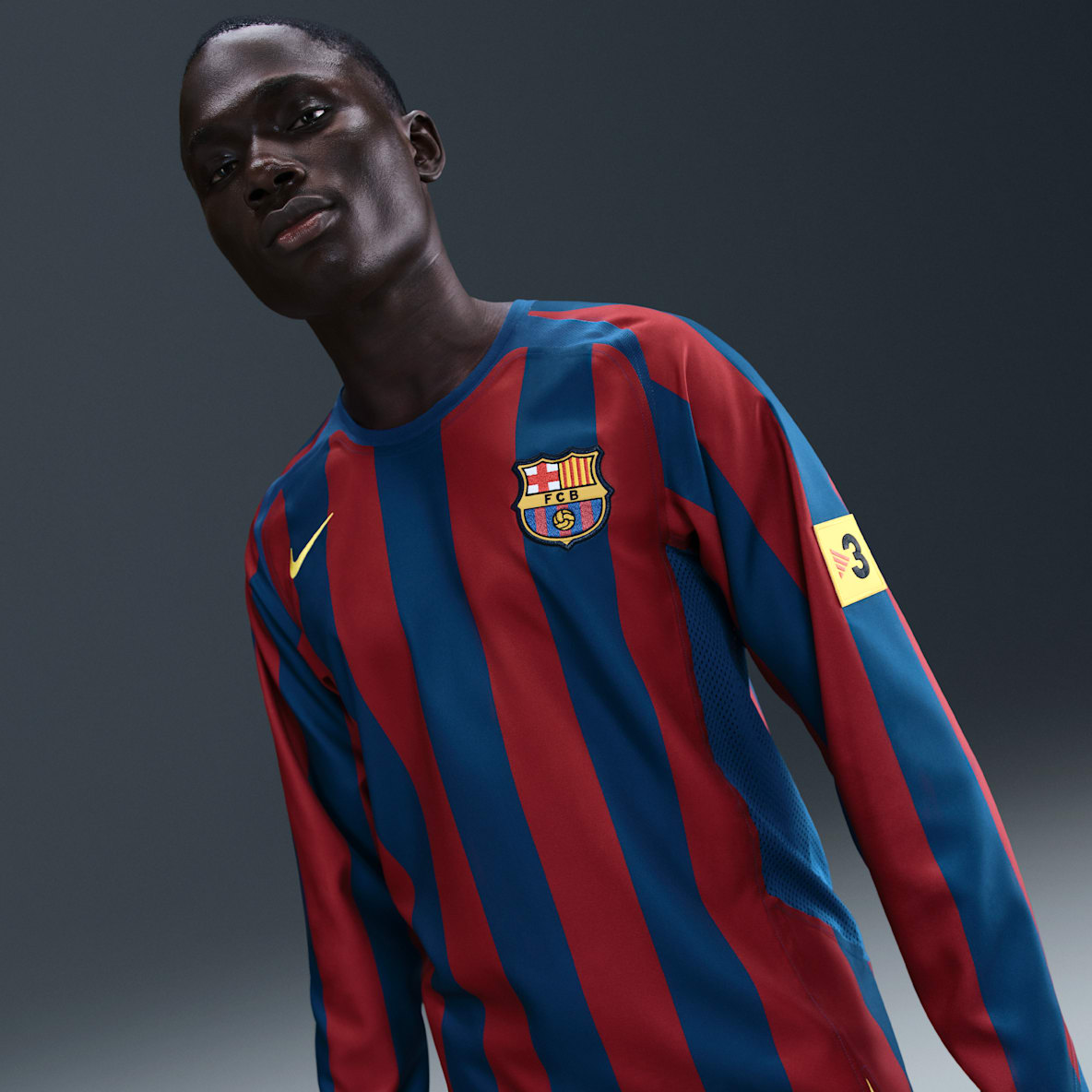 Reedición Ronaldinho FC Barcelona 2005/06 Camiseta de fútbol de manga larga Replica Nike - Hombre