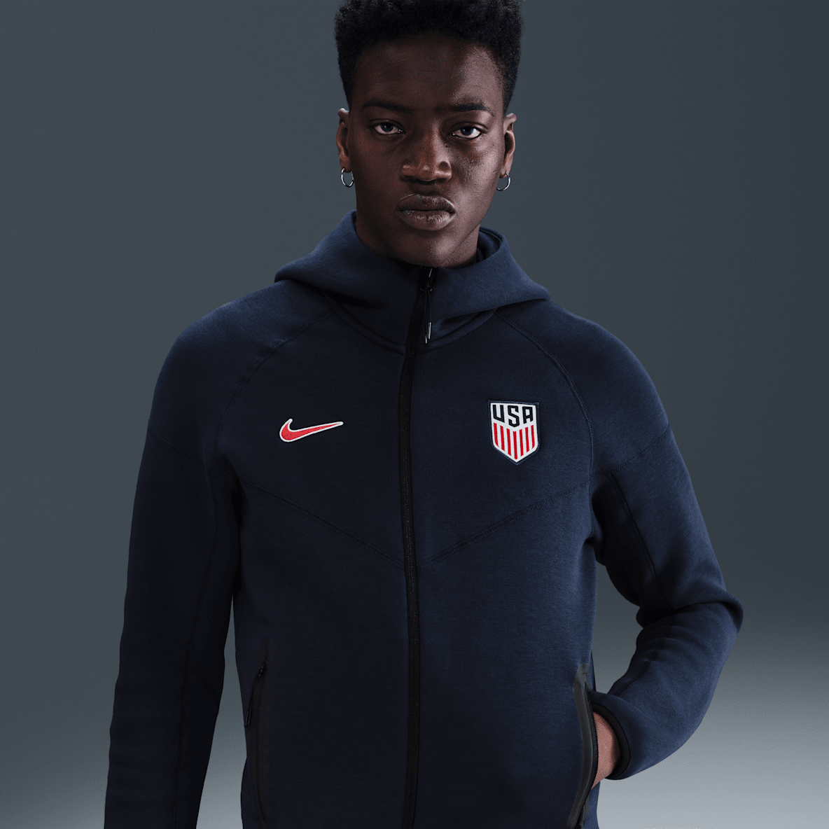 USMNT Tech Windrunner USMNT Tech Windrunner Men's Nike Soccer Fleece Full-Zip Hoodie
