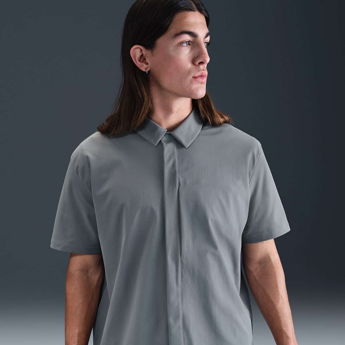 Nike 24.7 PerfectStretch Nike 24.7 PerfectStretch Men's Dri-FIT Short-Sleeve Snap-Down Top