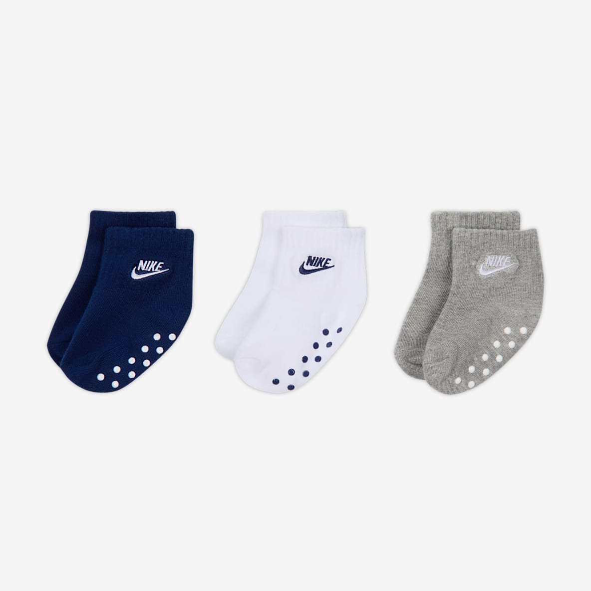 Nike Nike Baby (6–12M) Gripper Ankle Socks (3 Pairs)