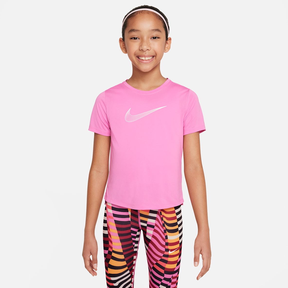 Nike One Nike One Big Kids' (Girls') Dri-FIT Short-Sleeve Training Top