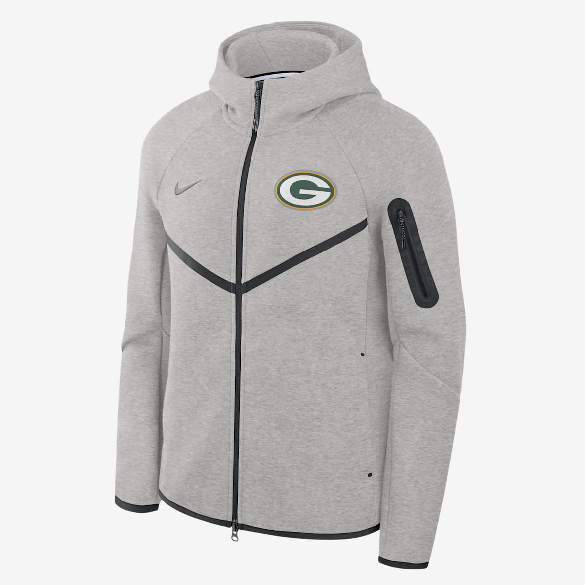 Chamarra Tech Fleece Windrunner de los Green Bay Packers Chamarra Tech Fleece Windrunner de los Green Bay Packers Chamarra con gorro de cierre completo Nike de la NFL para hombre