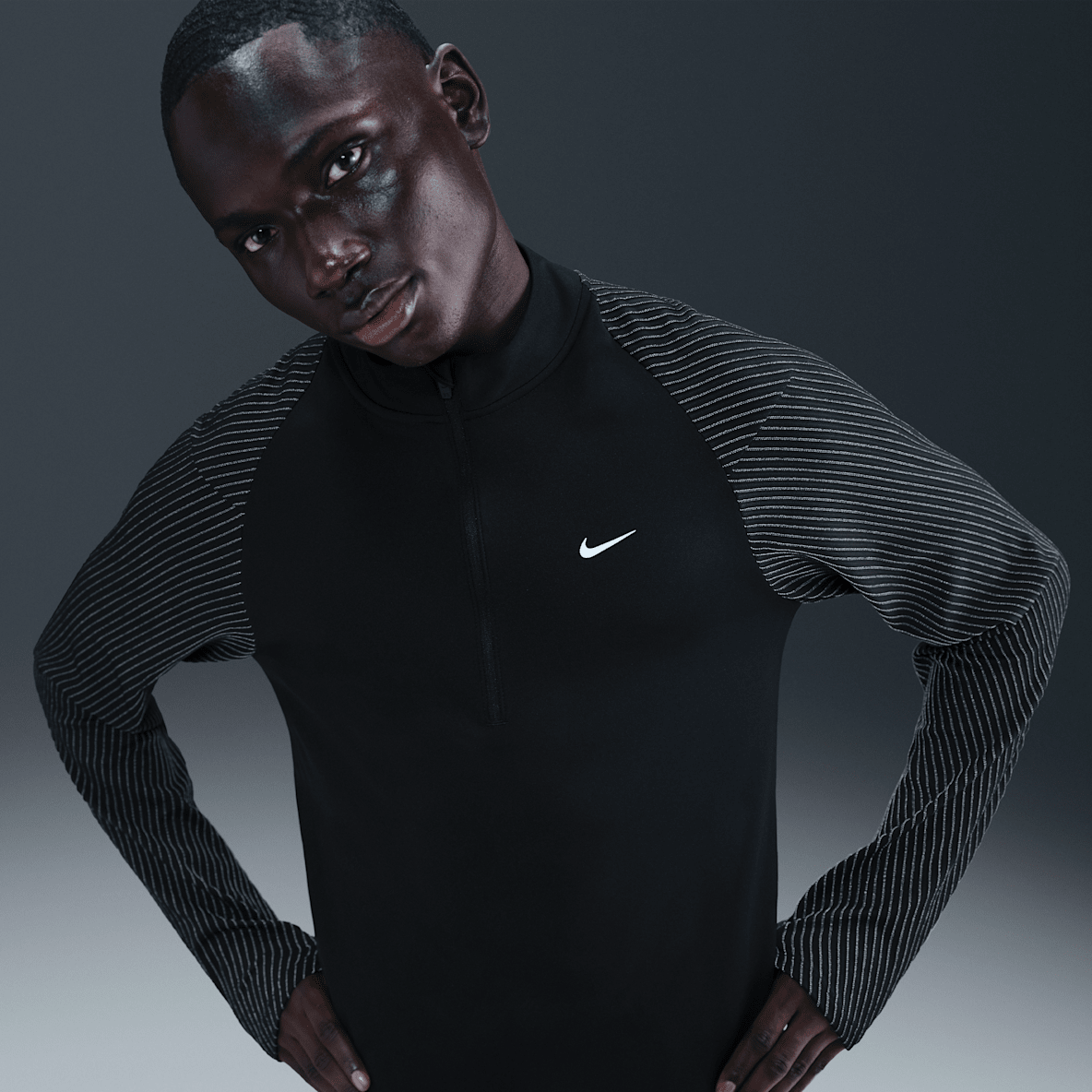 Nike Nike Men's Dri-FIT 1/2-Zip Running Top With Reflective Design Accents