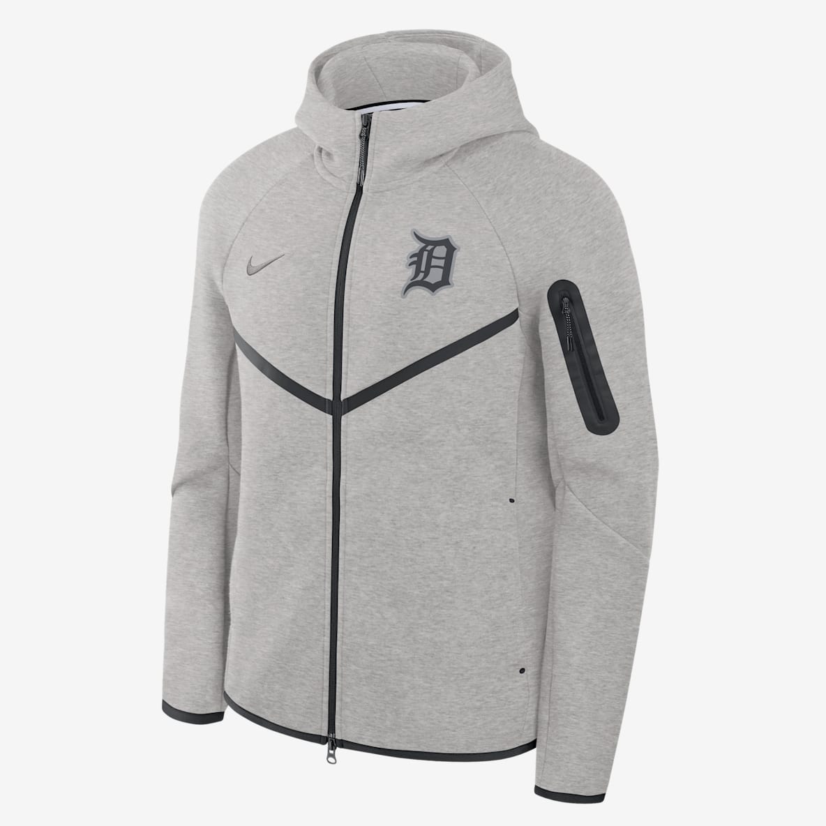Detroit Tigers Tech Fleece Windrunner Detroit Tigers Tech Fleece Windrunner Men's Nike MLB Full-Zip Hooded Jacket