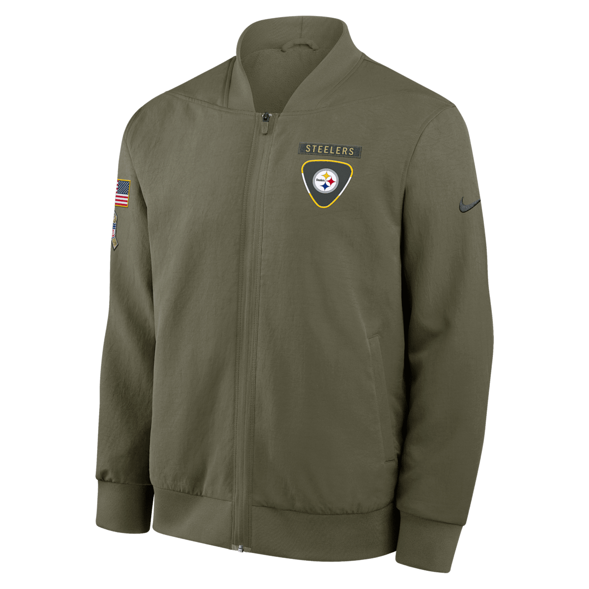 Pittsburgh Steelers Salute to Service Sideline Pittsburgh Steelers Salute to Service Sideline Men's Nike NFL Full-Zip Bomber Jacket