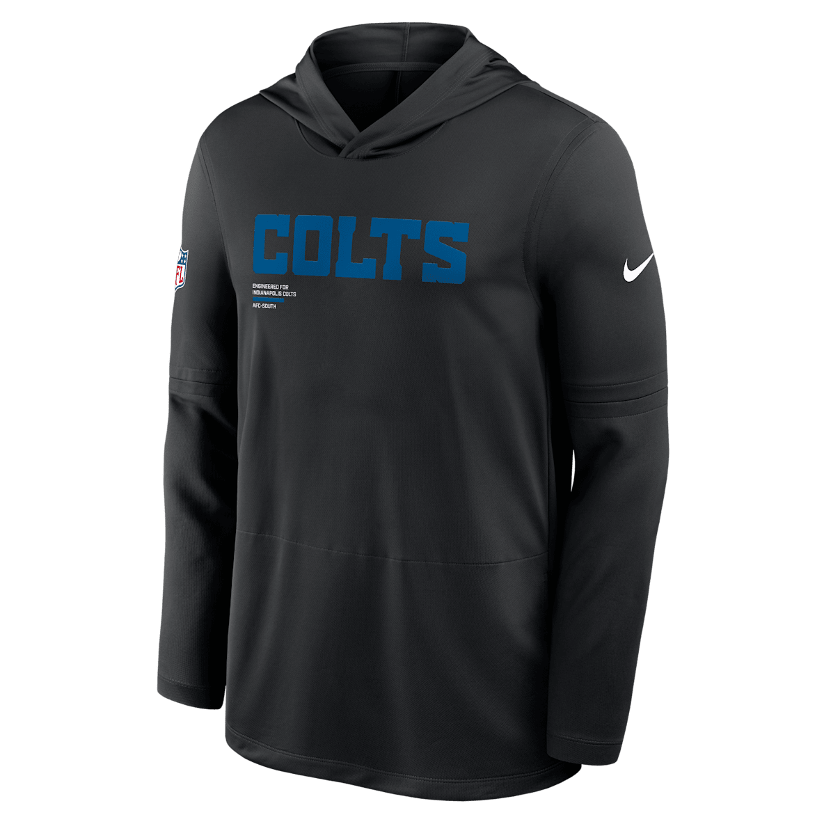 Indianapolis Colts Pure Fury Sideline Indianapolis Colts Pure Fury Sideline Men's Nike Dri-FIT NFL Long-Sleeve Hooded Top