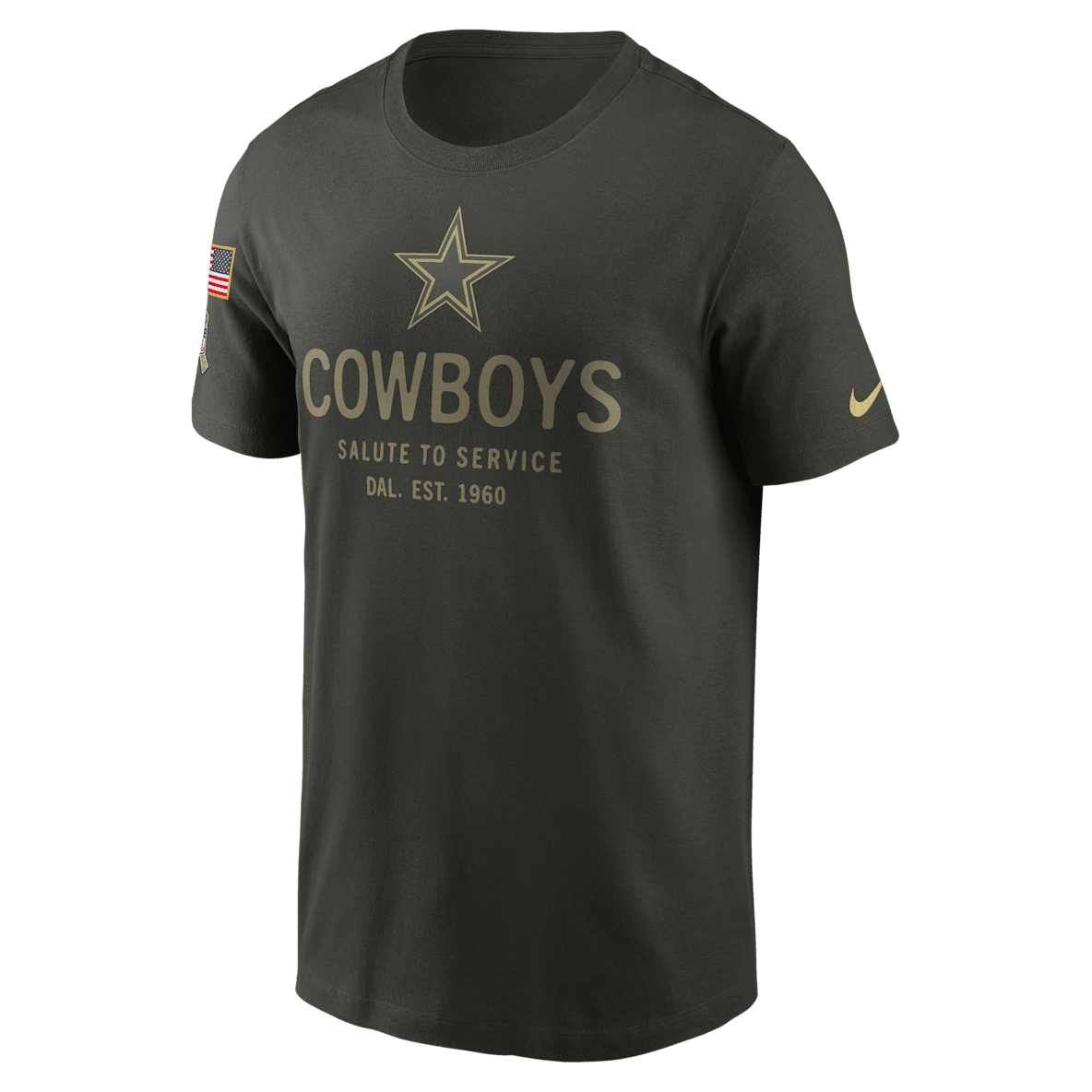 Dallas Cowboys Salute to Service Sideline Primary Edge Dallas Cowboys Salute to Service Sideline Primary Edge Men's Nike Dri-FIT NFL T-Shirt