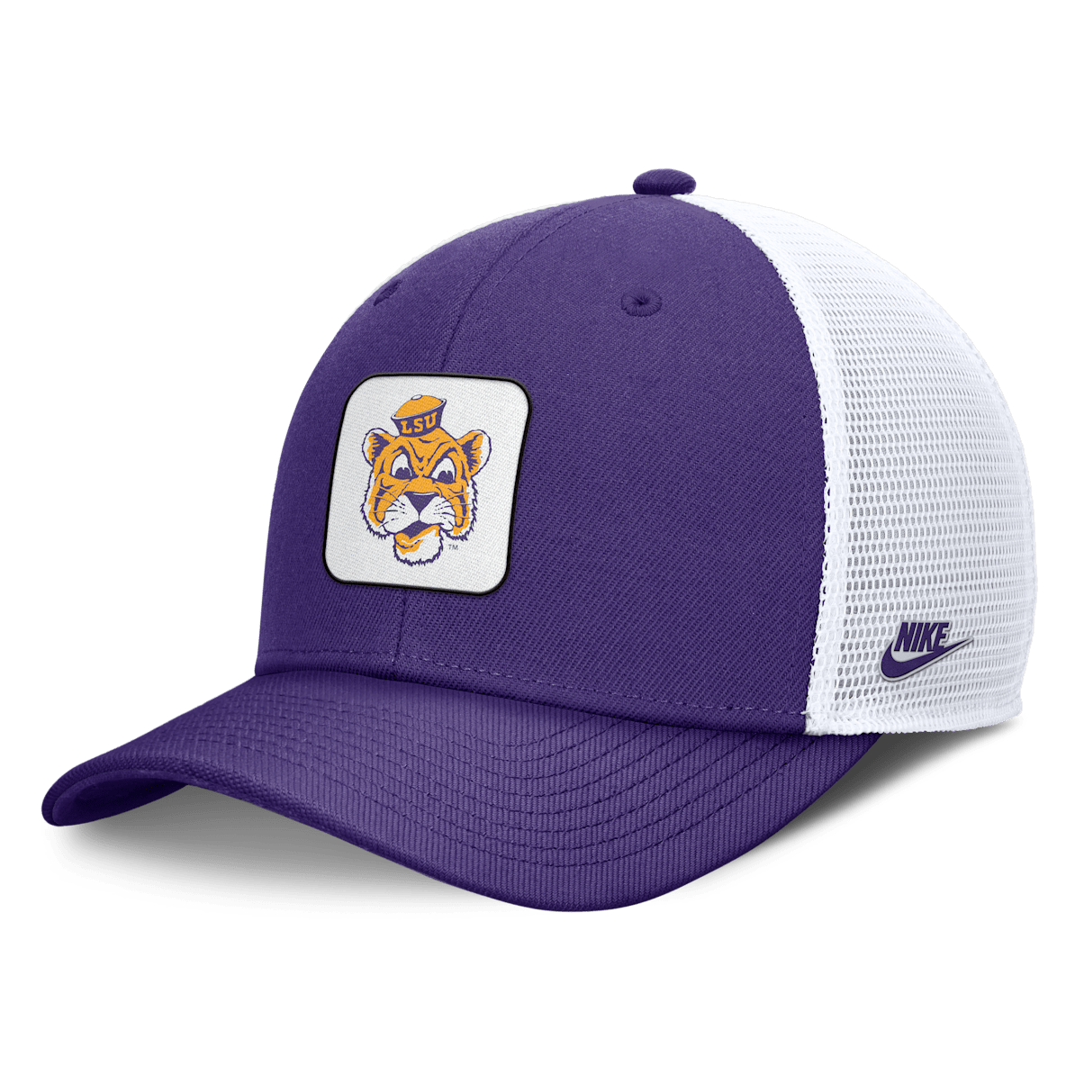 LSU Tigers Legacy Rise Mascot LSU Tigers Legacy Rise Mascot Men's Nike College Trucker Adjustable Hat