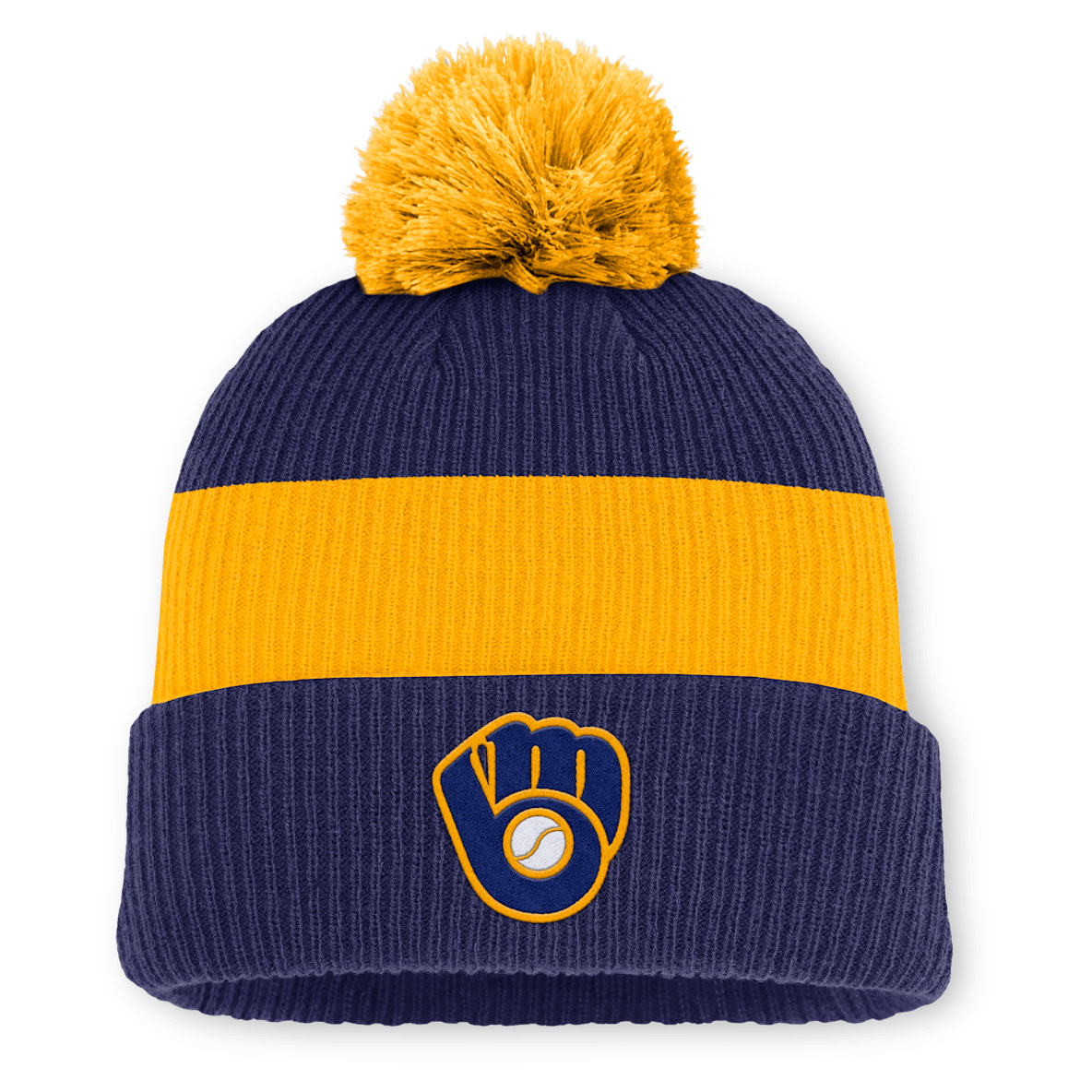 Milwaukee Brewers Cooperstown Peak Milwaukee Brewers Cooperstown Peak Men's Nike MLB Cuffed Pom Beanie