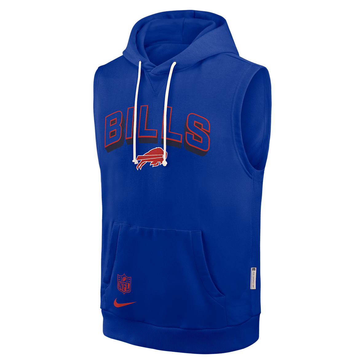 Buffalo Bills Sideline Buffalo Bills Sideline Sudadera con gorro sin cierre sin mangas Nike Dri-FIT de la NFL para hombre