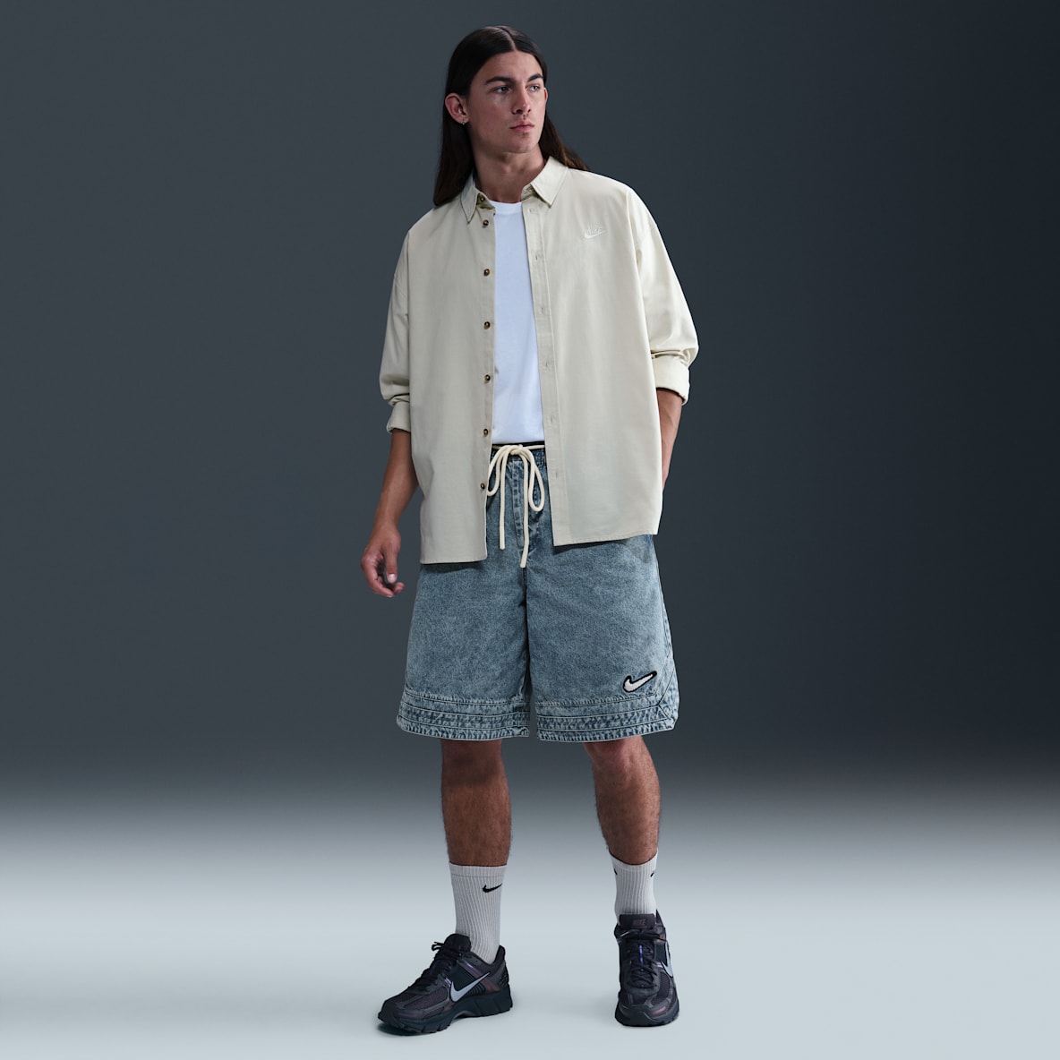 Nike Nike Short de basket en denim 25 cm pour homme