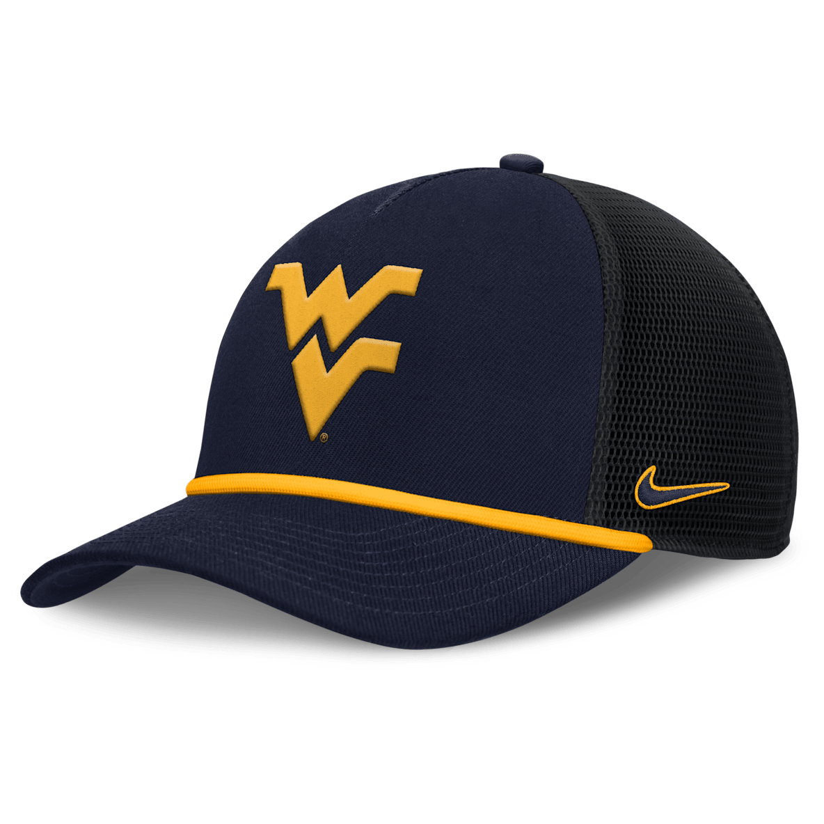 West Virginia Primetime Rise West Virginia Primetime Rise Men's Nike College Trucker Adjustable Hat