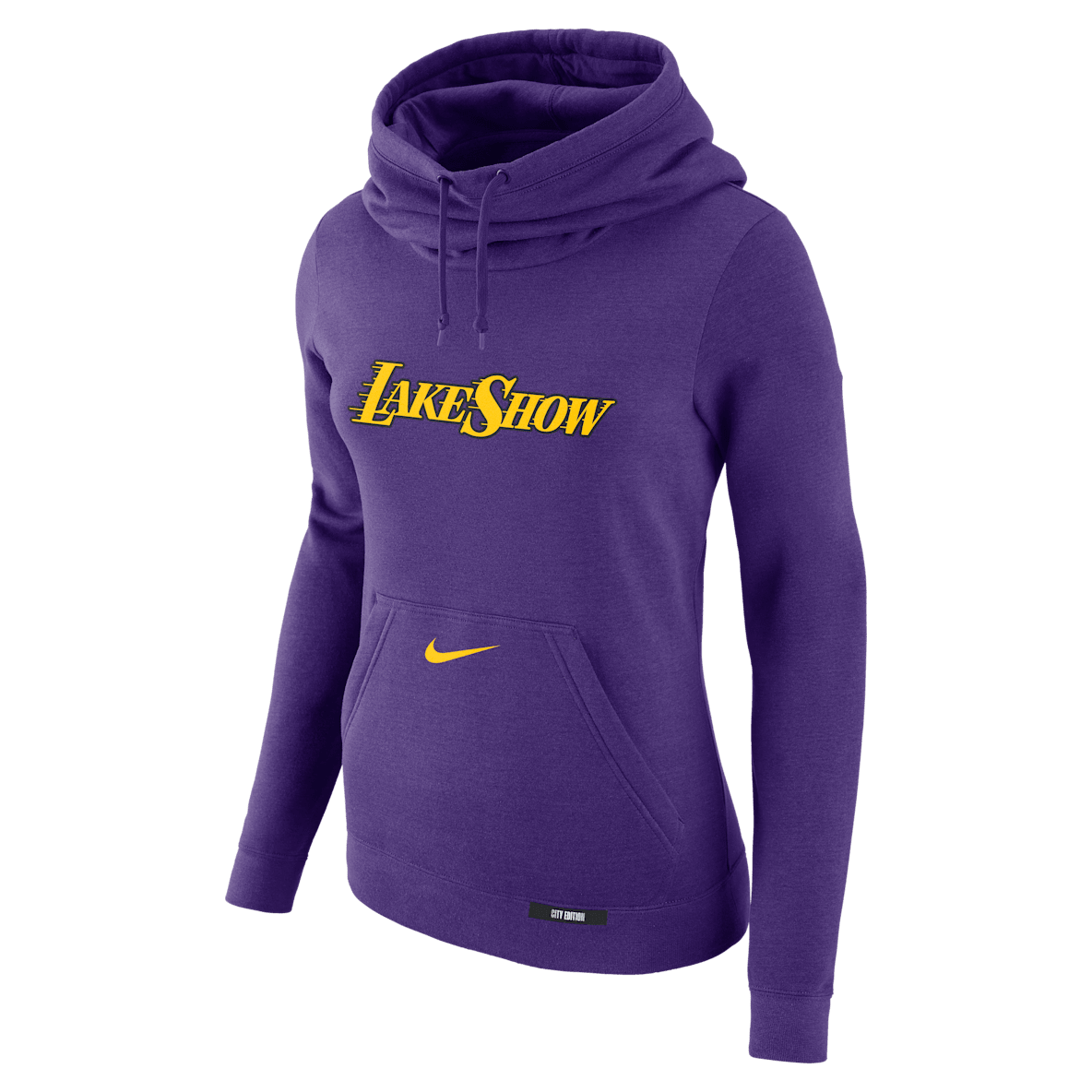 Los Angeles Lakers Club City Edition Los Angeles Lakers Club City Edition Women's Nike NBA Fleece Funnel-Neck Hoodie