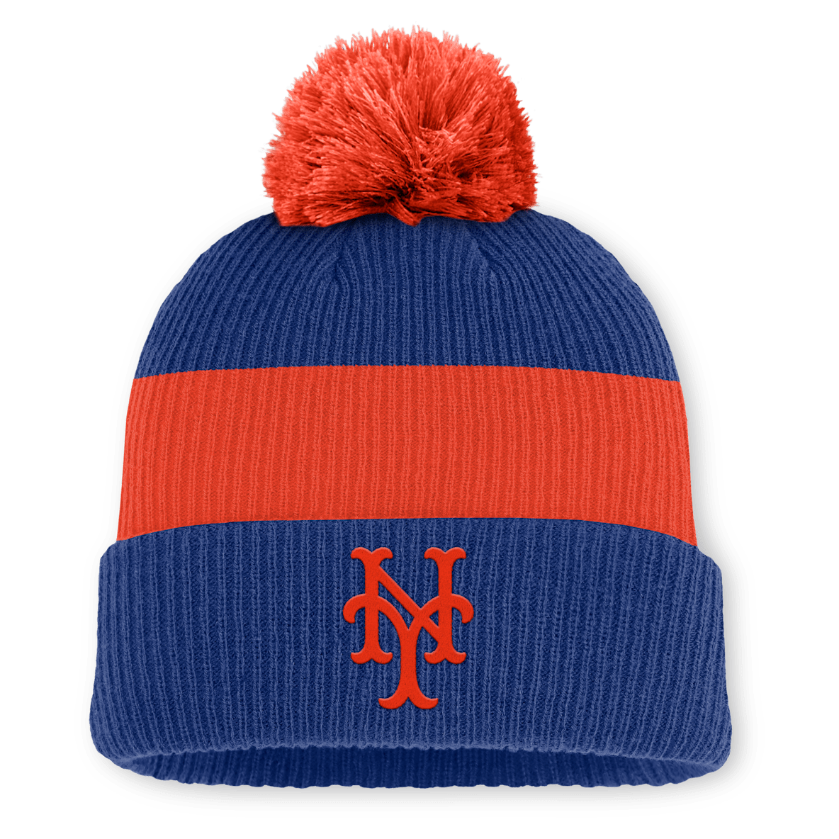 New York Mets Cooperstown Peak New York Mets Cooperstown Peak Men's Nike MLB Cuffed Pom Beanie
