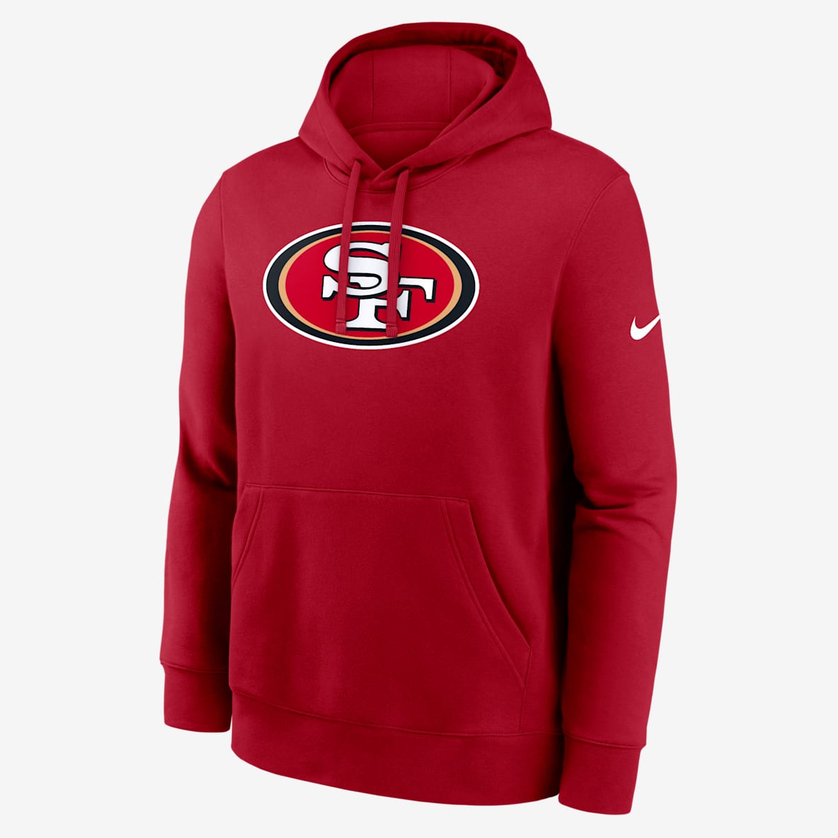 San Francisco 49ers Primetime Club Logo Sudadera con gorro sin cierre Nike de la NFL para hombre