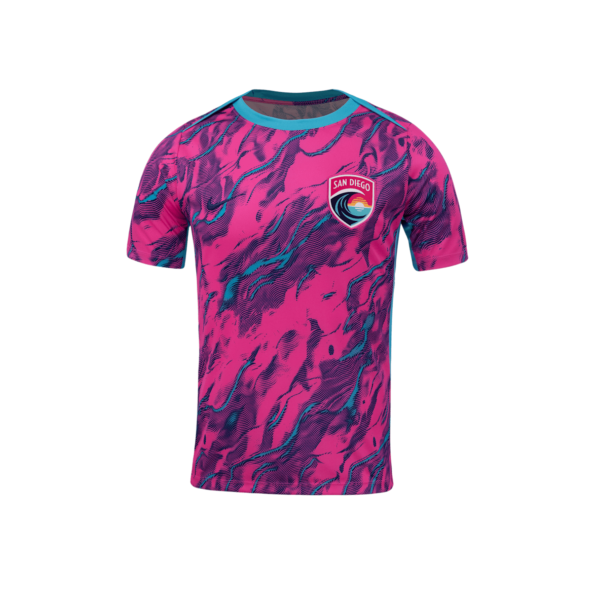 San Diego Wave FC 2025 San Diego Wave FC 2025 Men's Nike NWSL Short-Sleeve Pre-Match Top