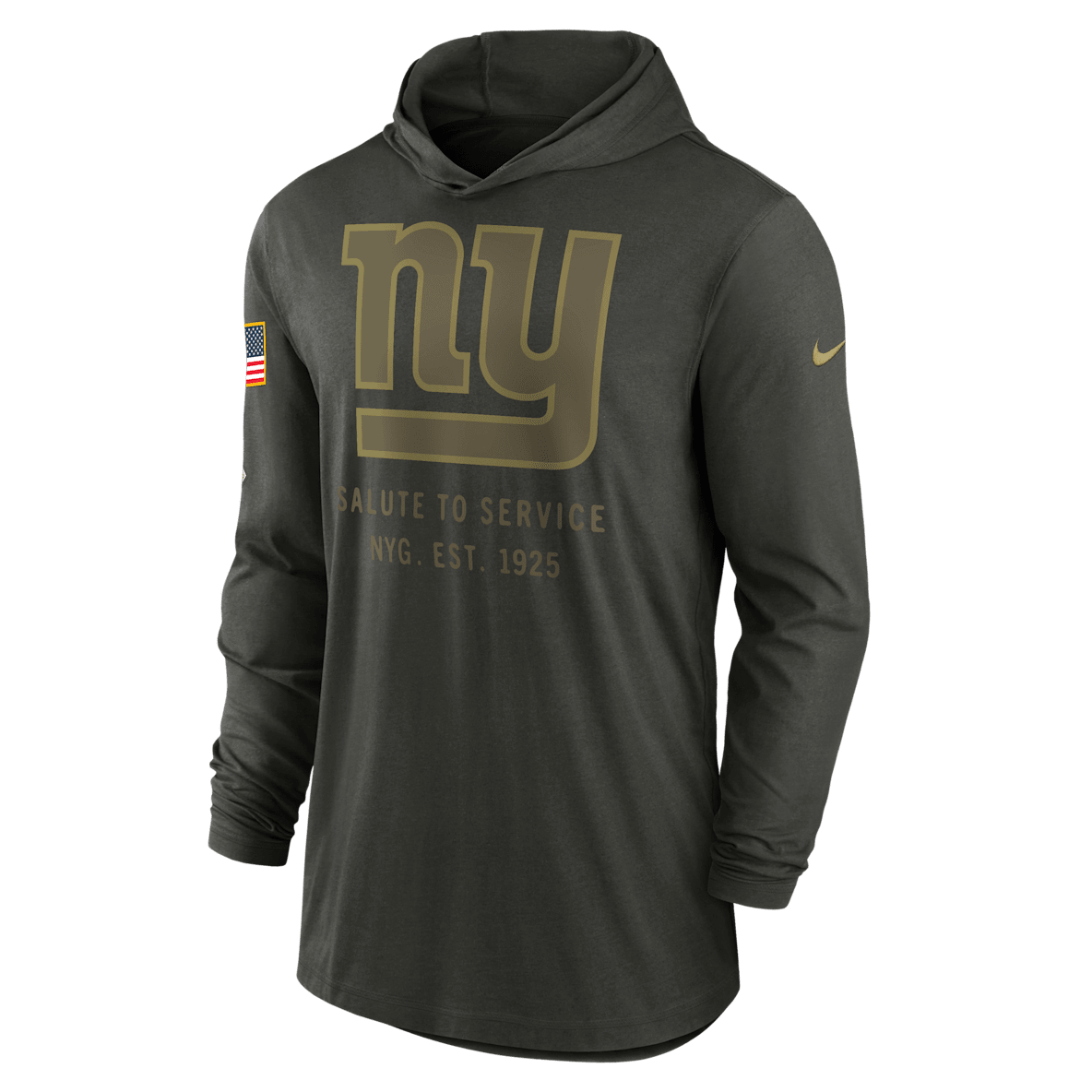 New York Giants Salute to Service Sideline New York Giants Salute to Service Sideline Men’s Nike Dri-FIT NFL Long-Sleeve Hooded Top