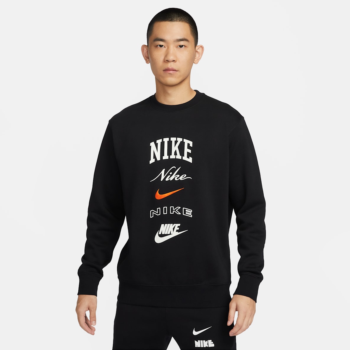 Nike Club Fleece Nike Club Fleece Men's Long-Sleeve Crew-Neck Sweatshirt