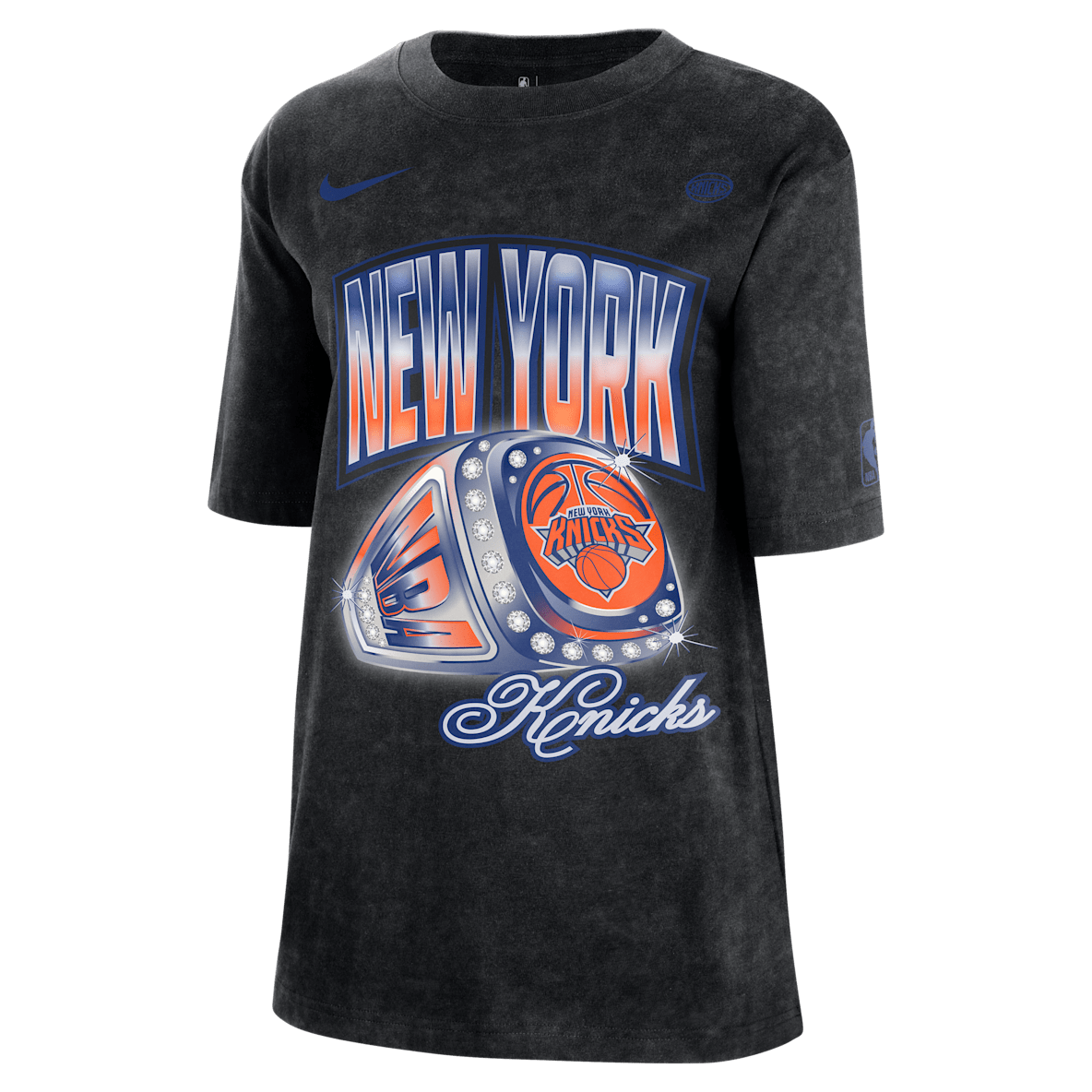 New York Knicks Courtside New York Knicks Courtside Playera Nike de la NBA para mujer